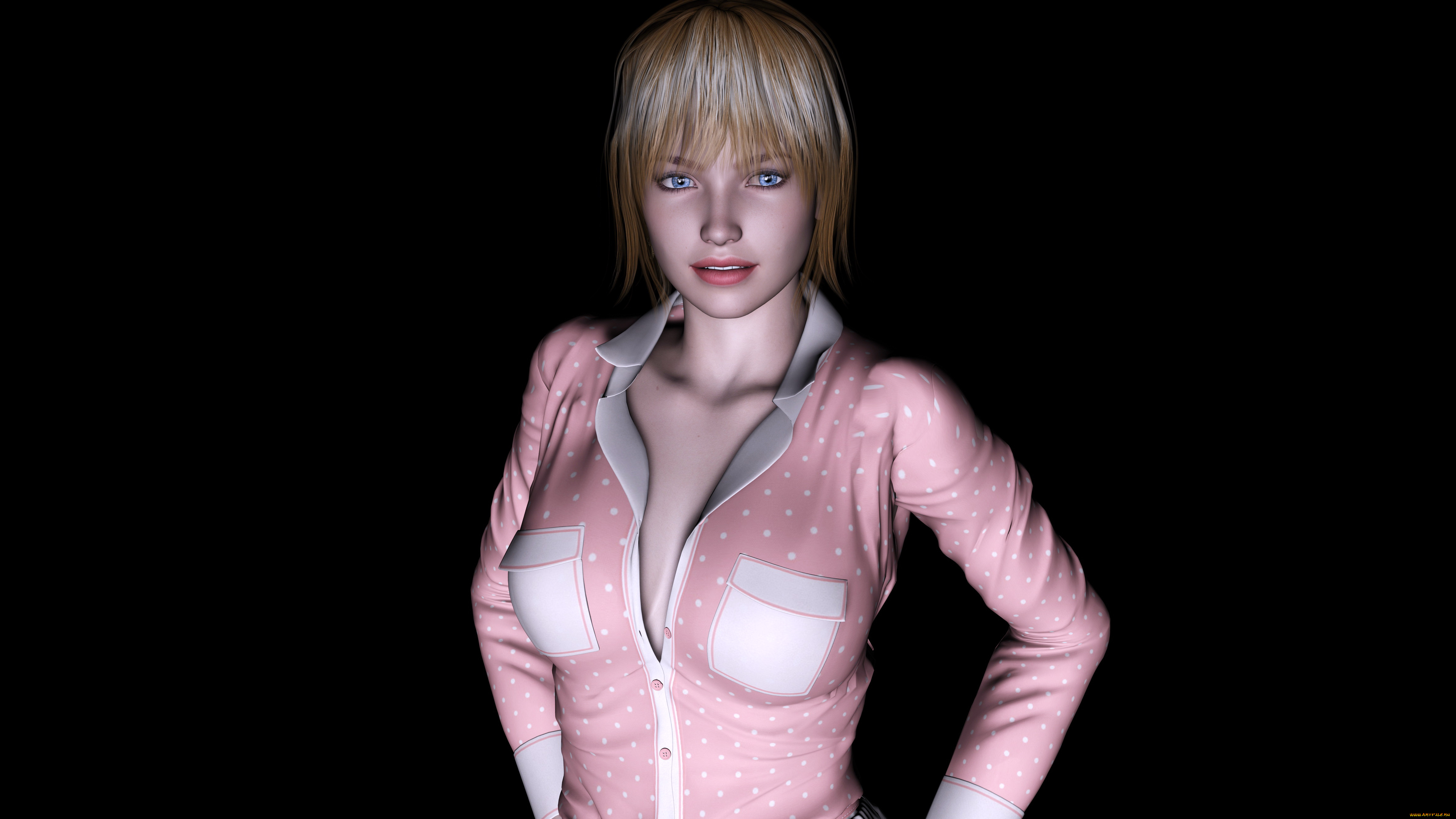 monika, 3д, графика, люди, , people, девушка, взгляд, фон