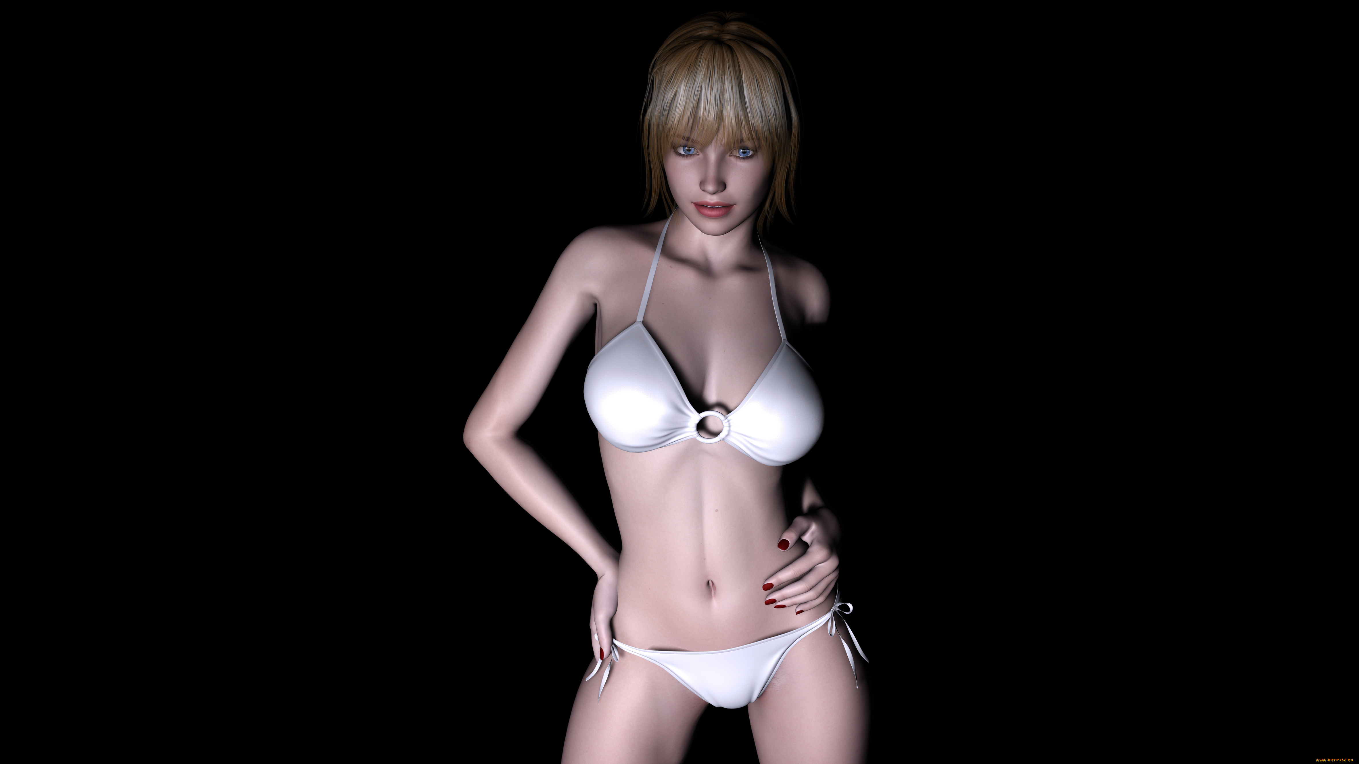 monika, 3д, графика, люди, , people, девушка, взгляд, фон