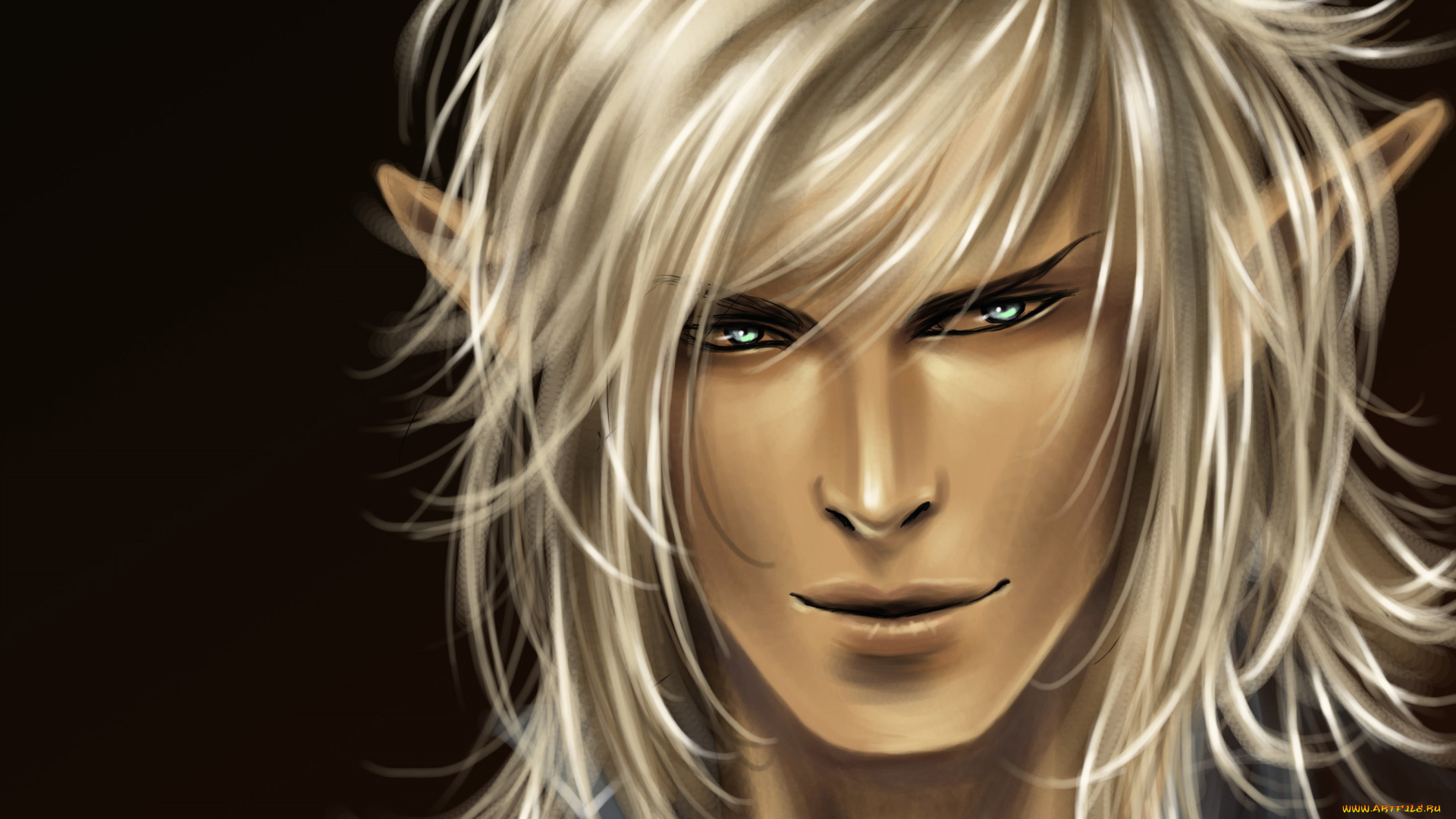 фэнтези, эльфы, laufey, блондин, парень, арт, взгляд