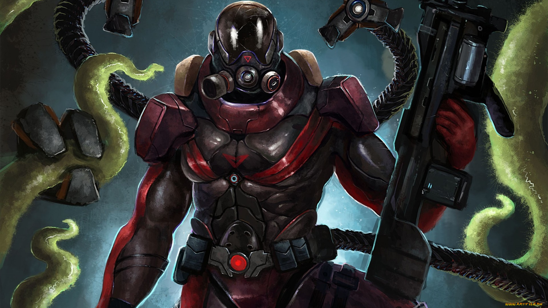 фэнтези, существа, существо, арт, монстр, щюпальцы