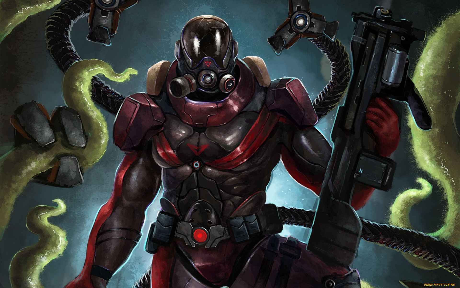 фэнтези, существа, существо, арт, монстр, щюпальцы