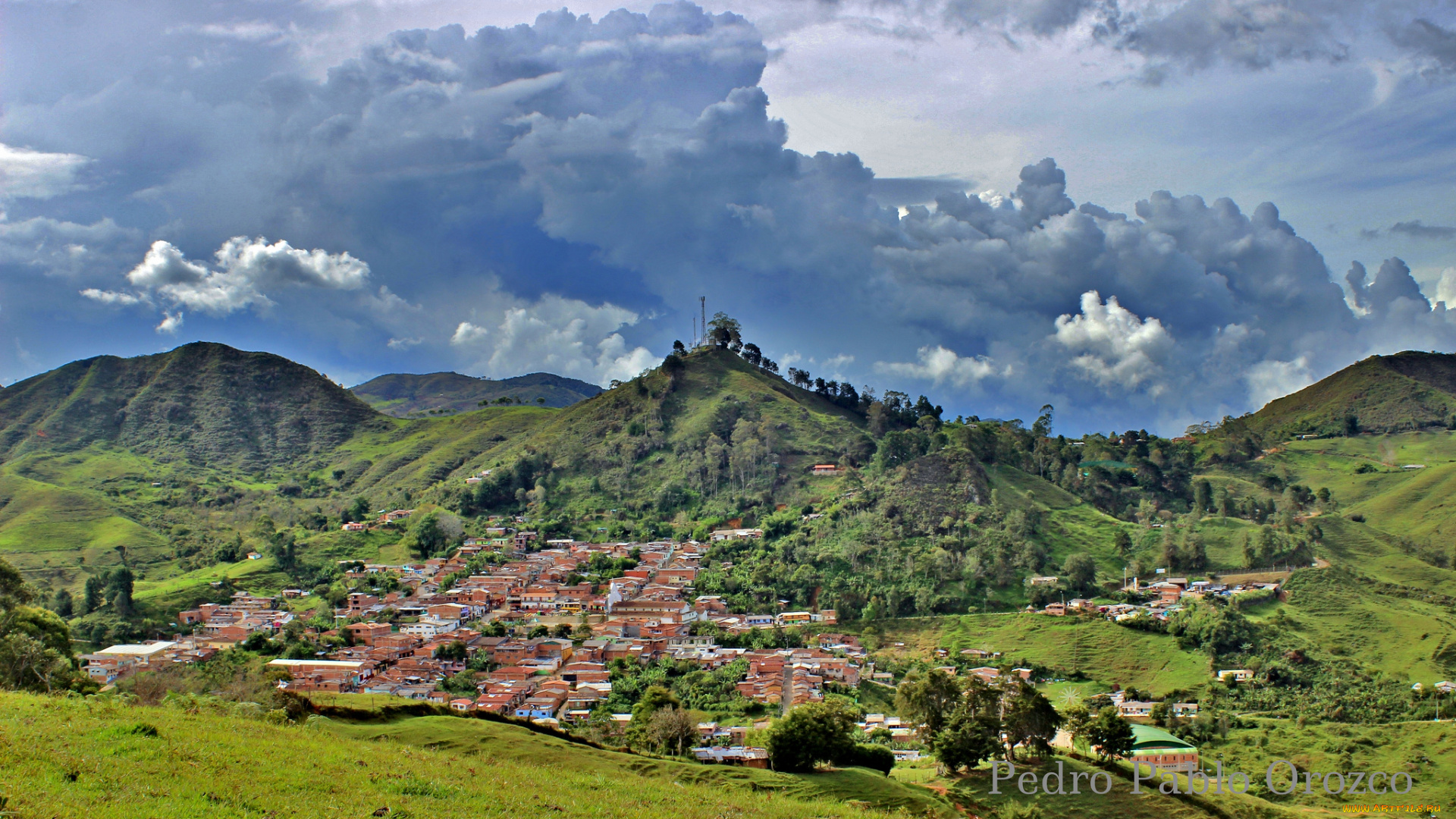 g&, 243, mez, plata, -, antioquia, -, colombia, города, -, пейзажи, поселок