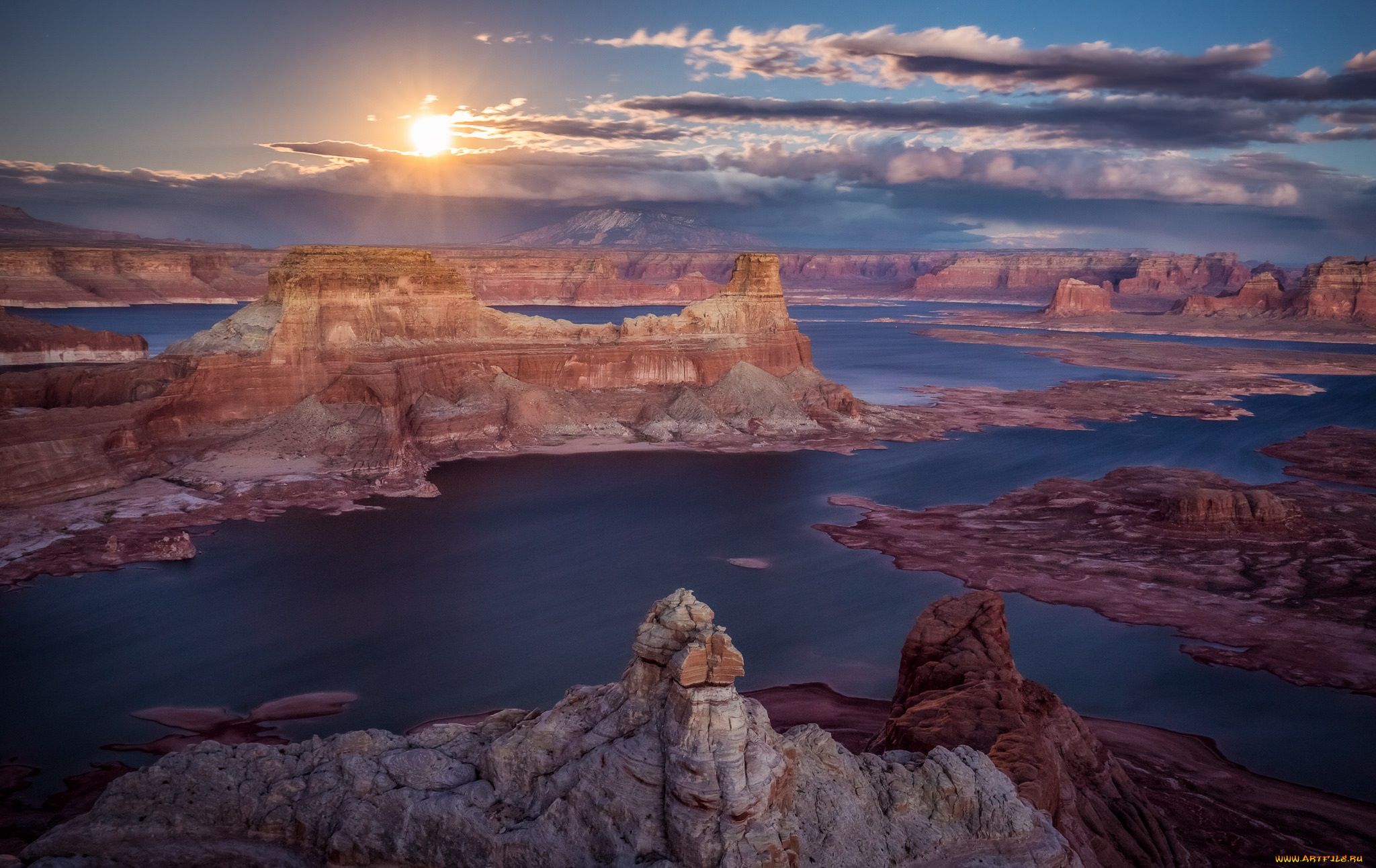 природа, восходы, закаты, лес, река