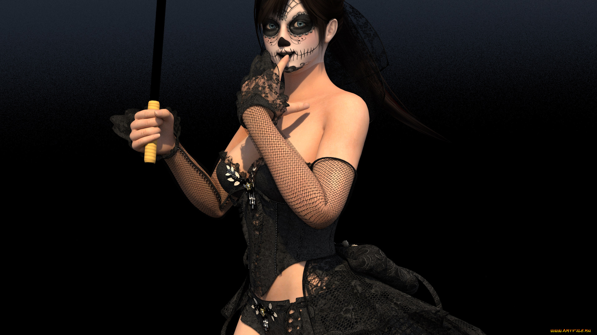 3д, графика, праздники, , holidays, девушка, взгляд, фон