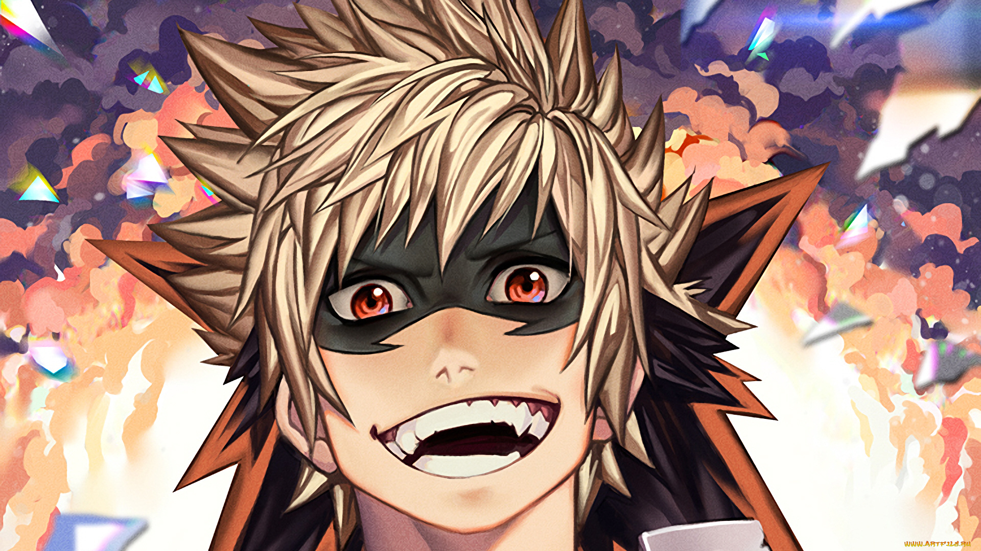 аниме, boku, no, hero, academia, улыбка