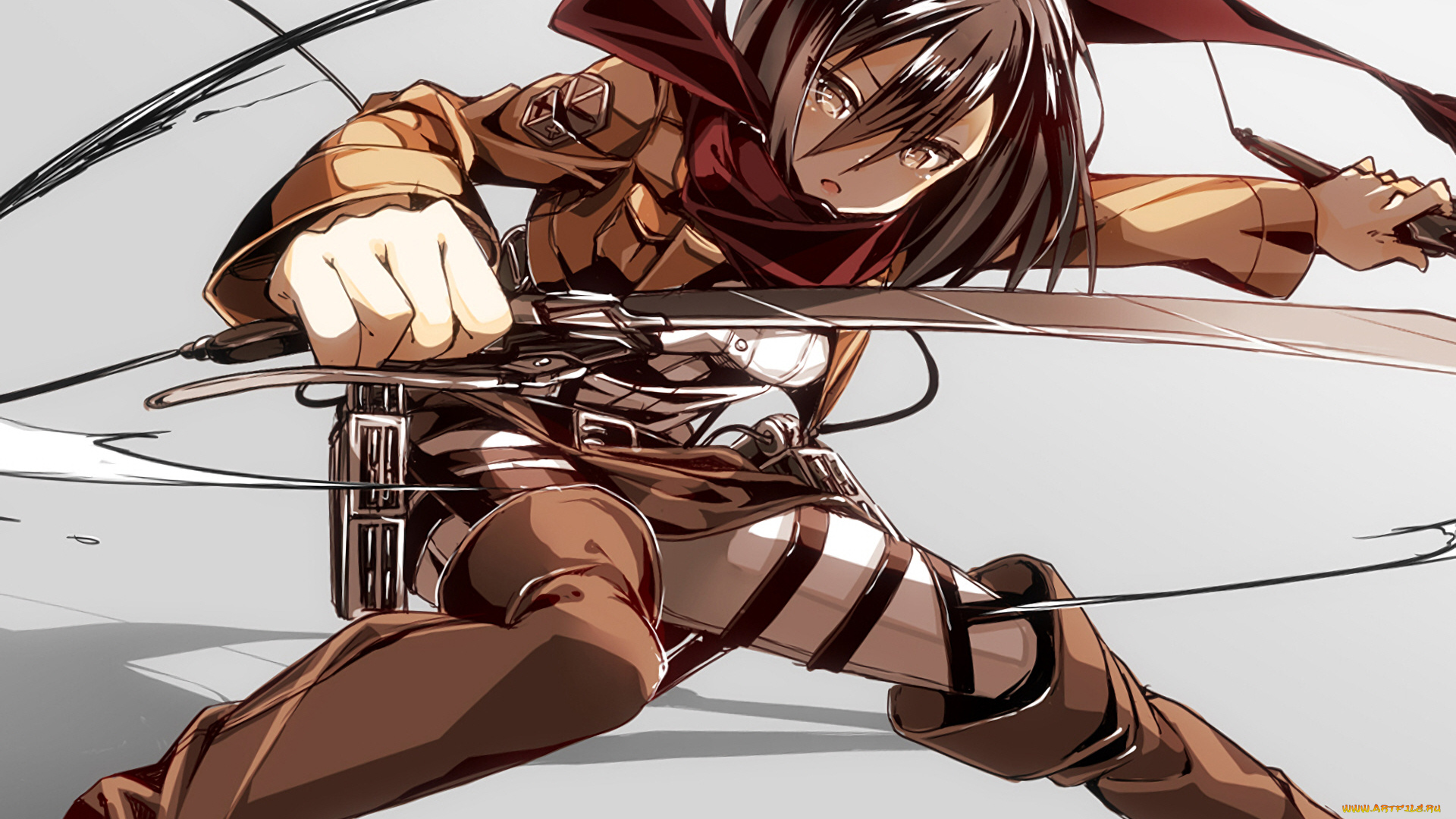 аниме, shingeki, no, kyojin, атака, титанов