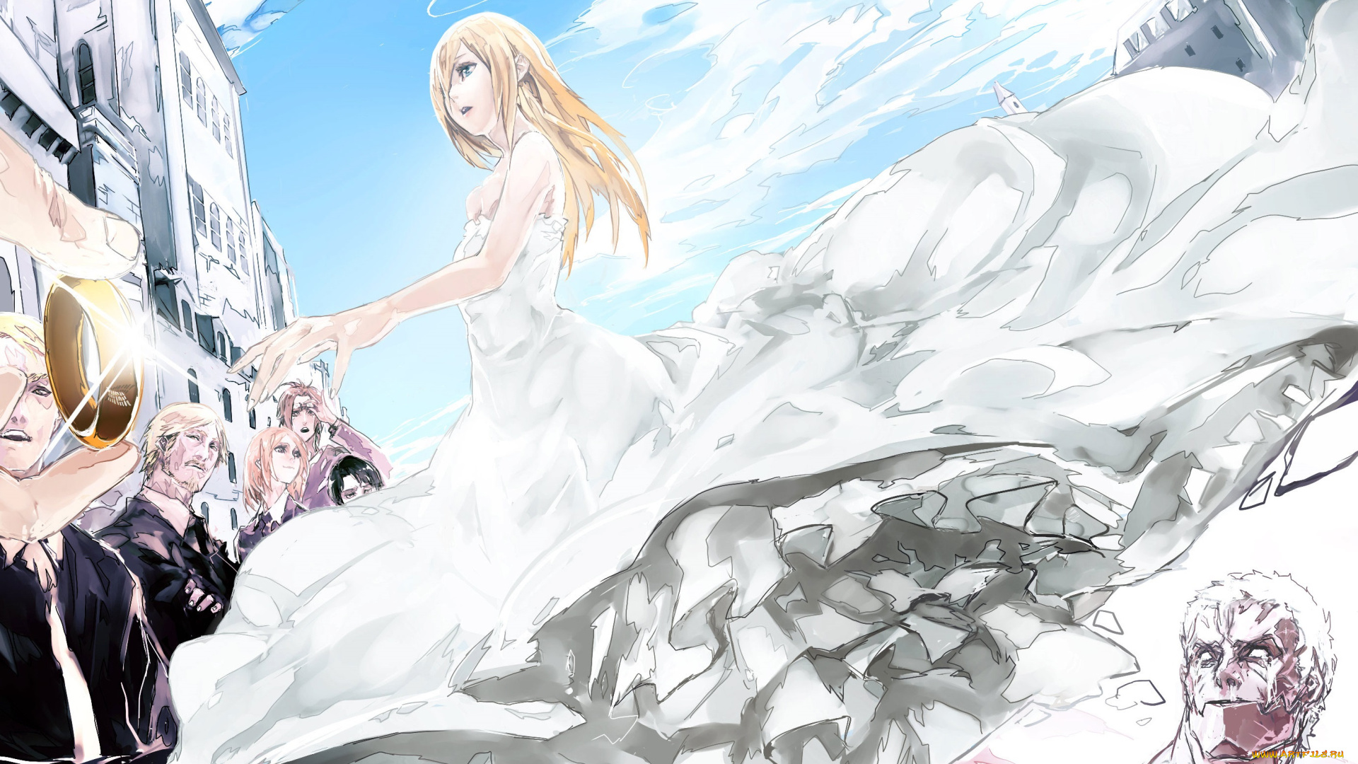 аниме, shingeki, no, kyojin, свадьба