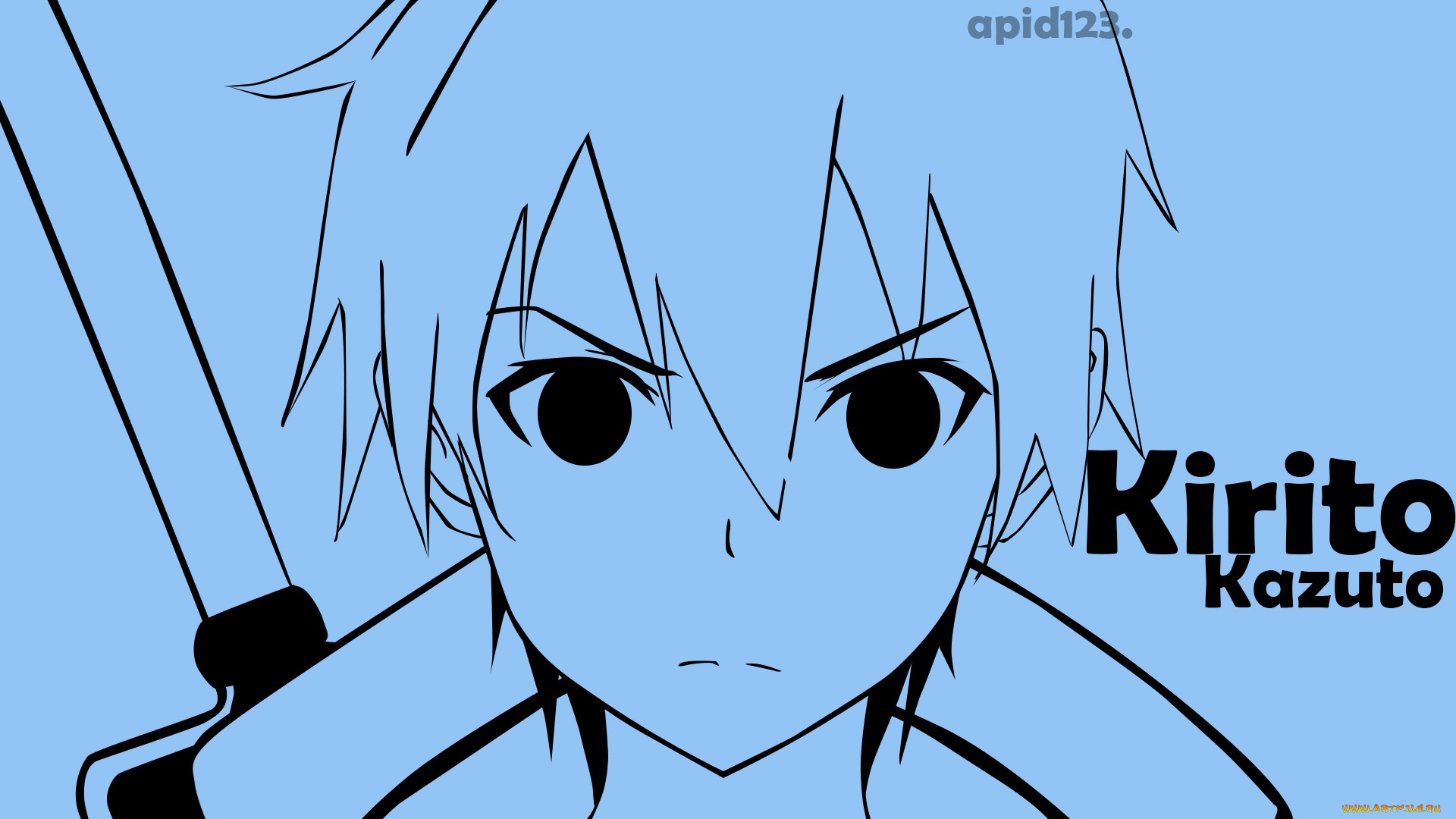 аниме, sword, art, online, кирито