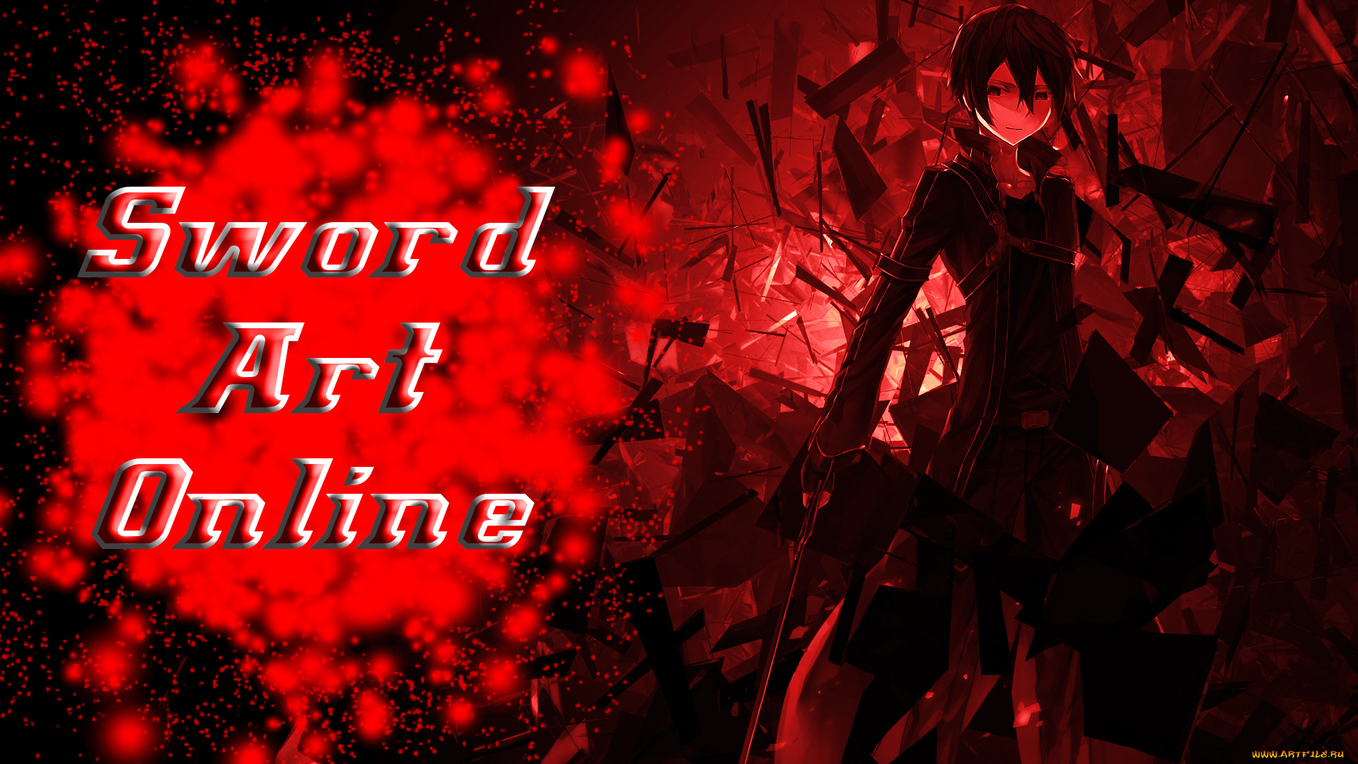 аниме, sword, art, online, кирито