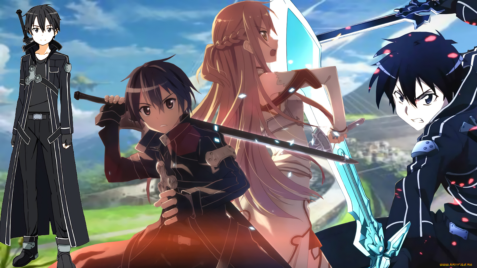 аниме, sword, art, online, мастера, меча, онлайн