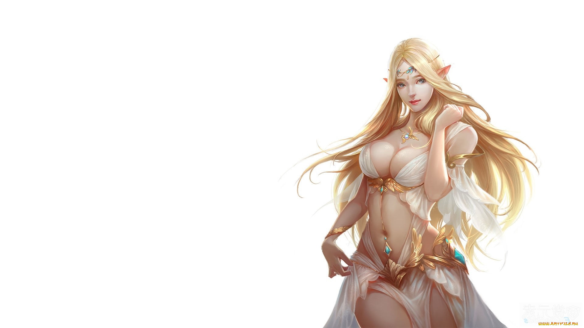 фэнтези, эльфы, эльфийка, игра, девушка, рыцарь, небес, кокетка, games, маг