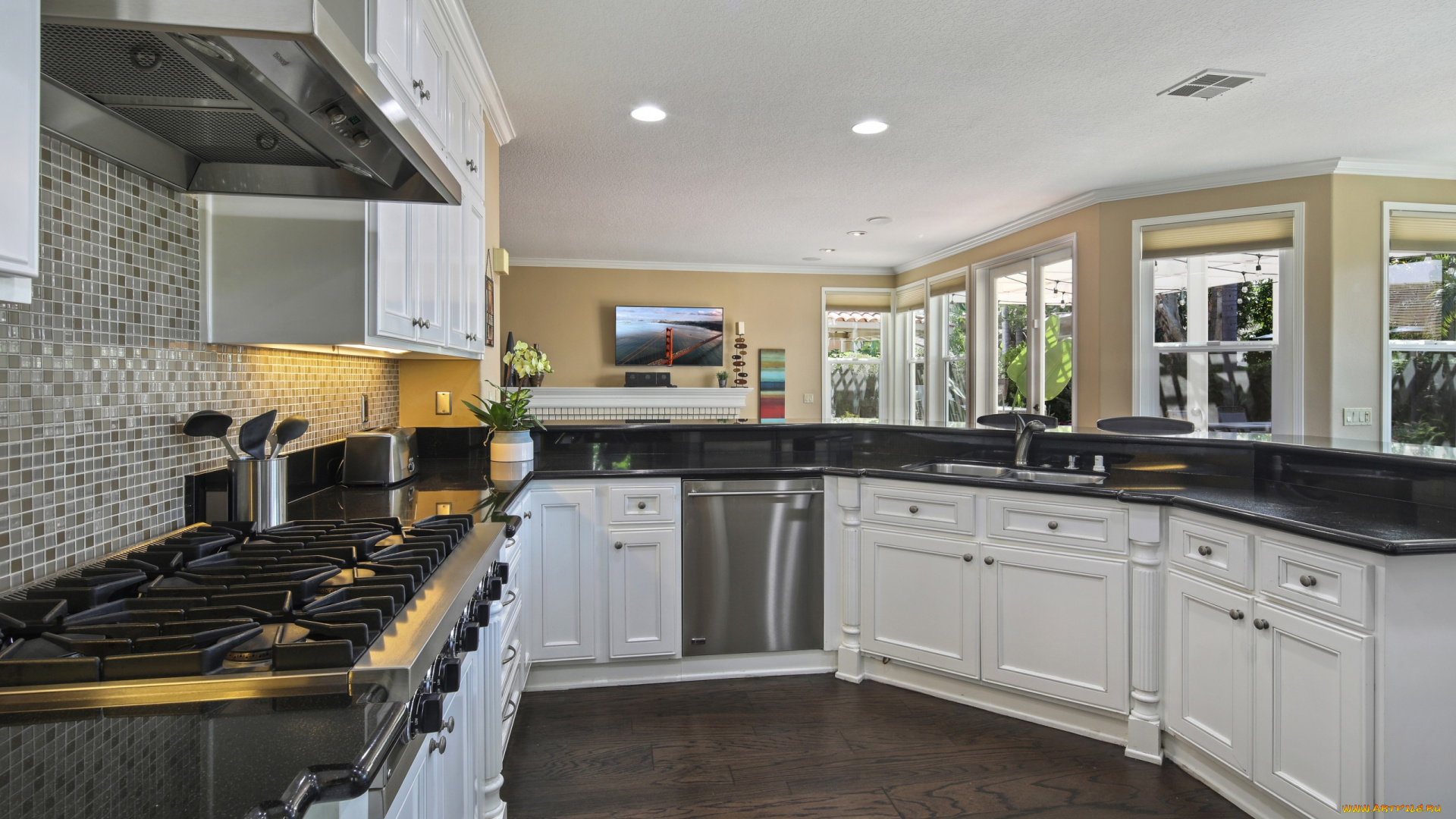 интерьер, кухня, светильники, стулья, мебель, fruit, lamps, chairs, furniture, kitchen, фрукты