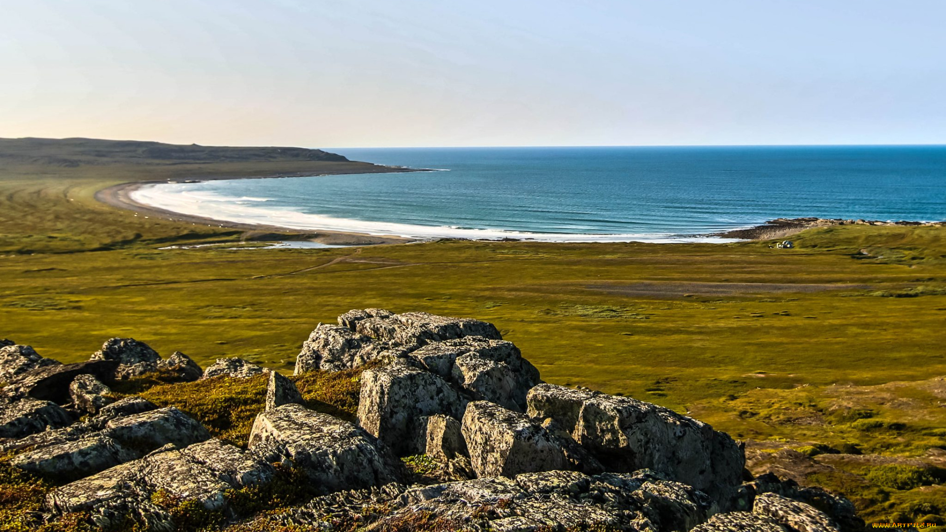 полуостров, рыбачий, природа, побережье, море, кольский, рыбачий, полуостров, берег