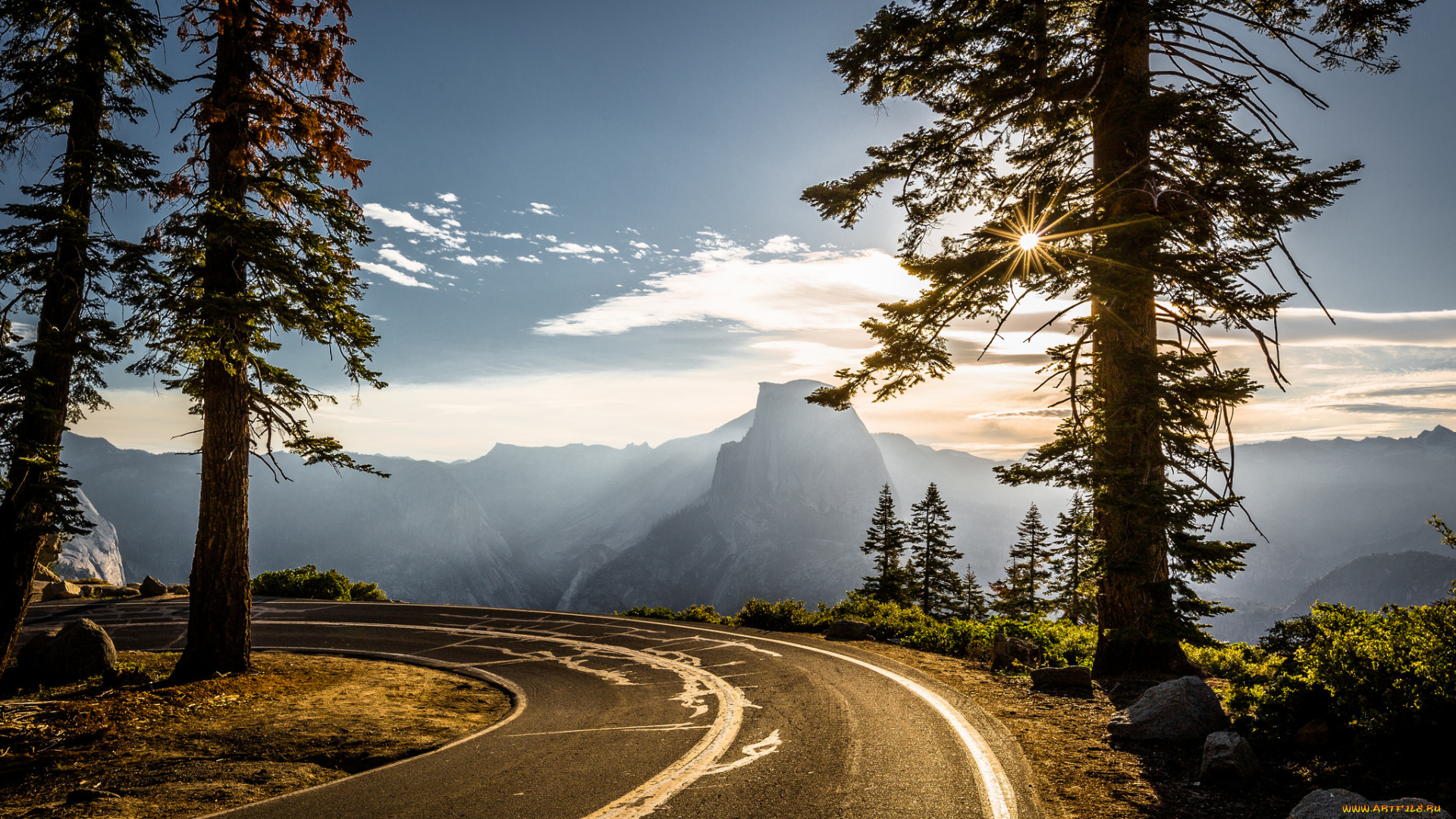 природа, дороги, простор