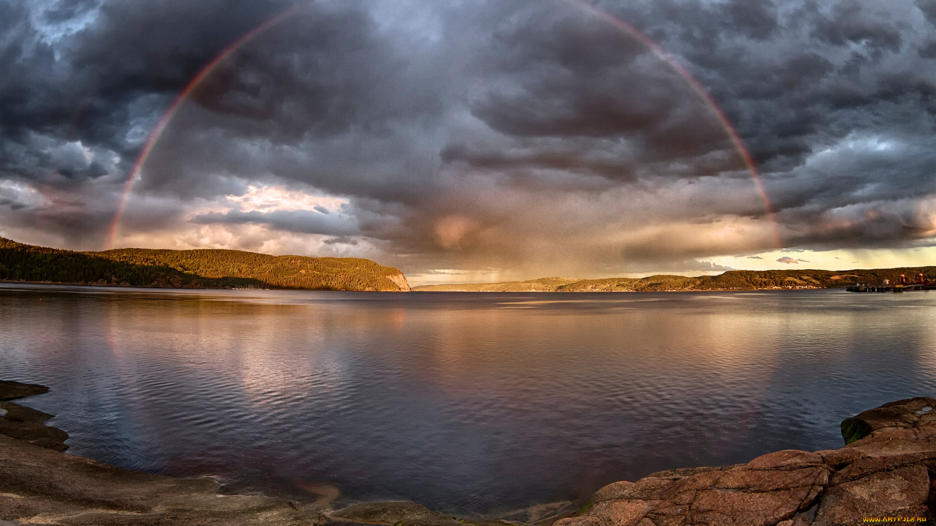 природа, радуга, простор