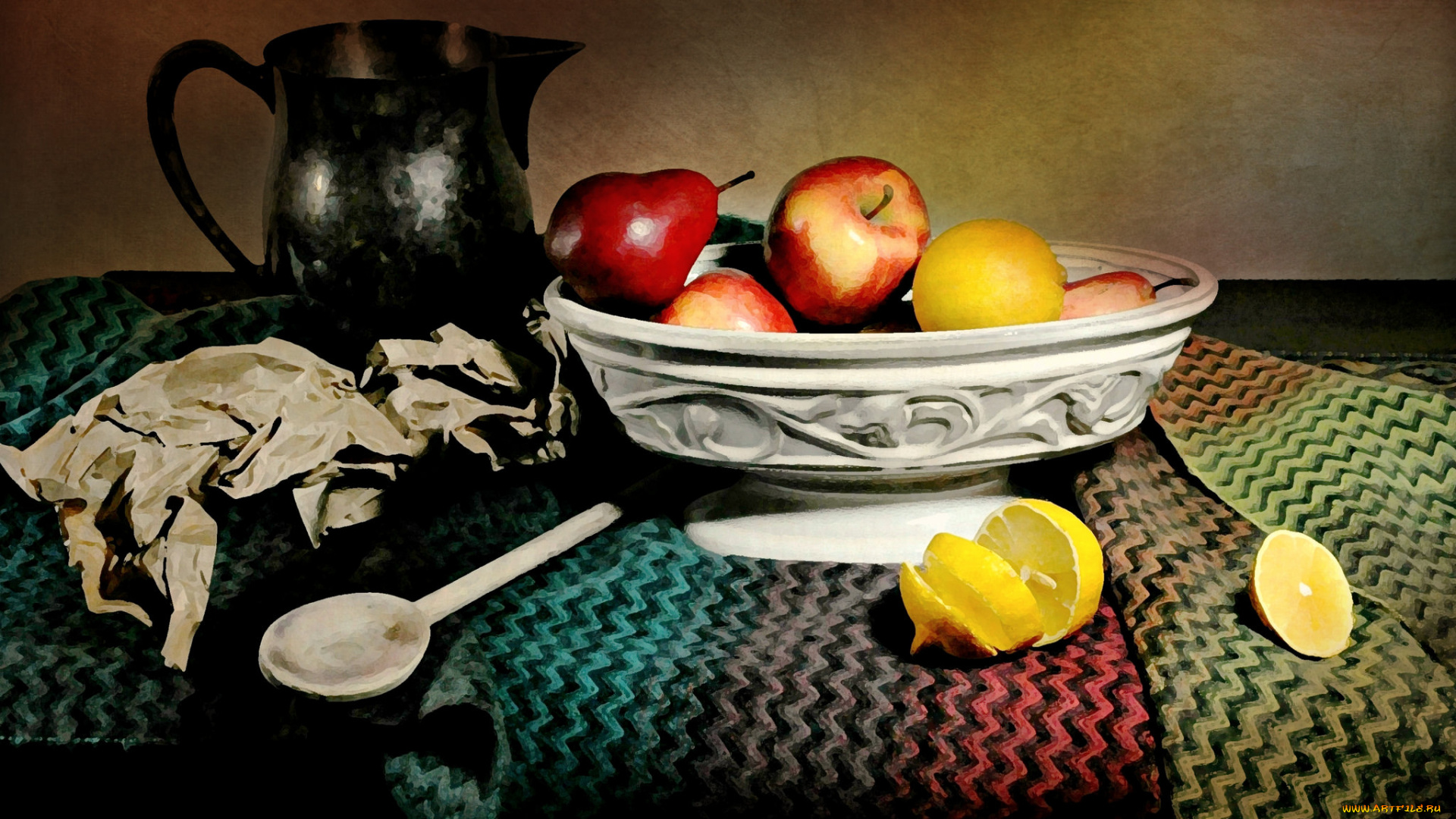 разное, компьютерный, дизайн, яблоки, натюрморт, дизайн