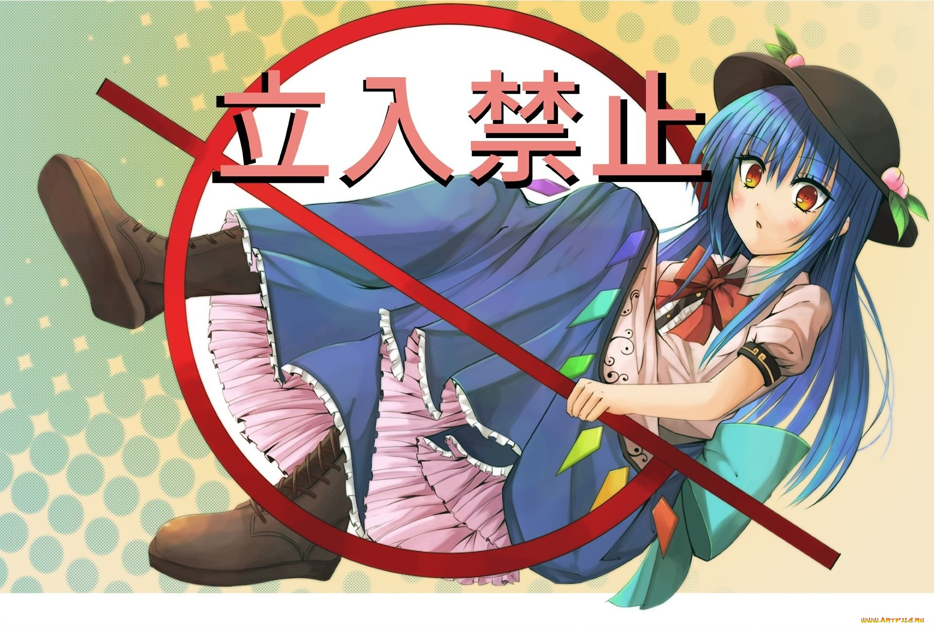 аниме, touhou, фон, взгляд, девушка