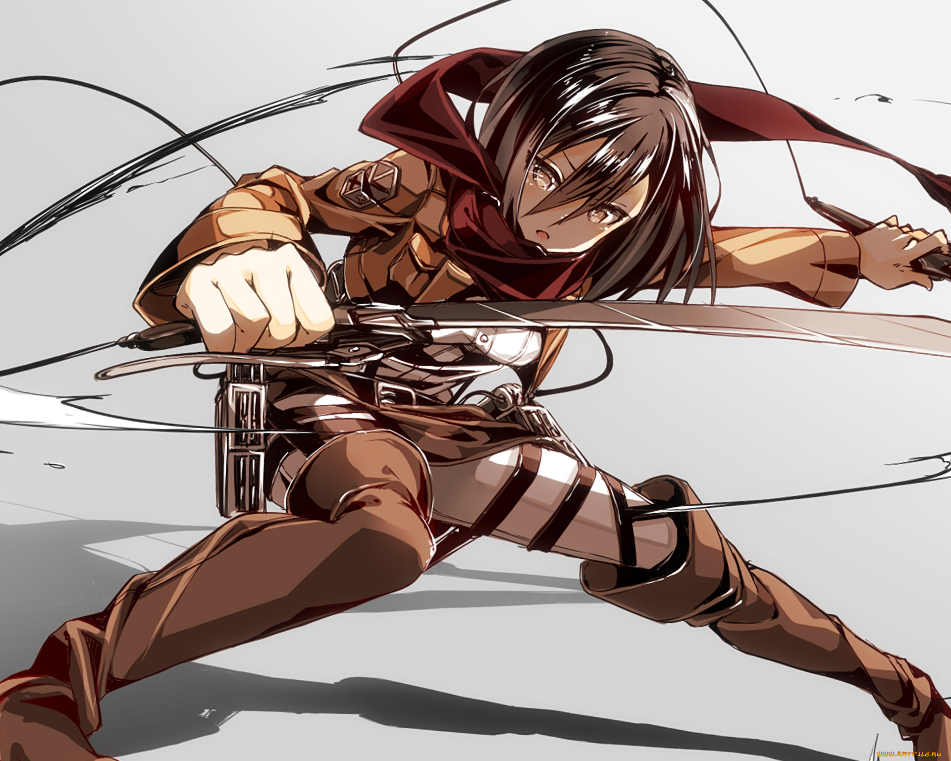 аниме, shingeki, no, kyojin, атака, титанов