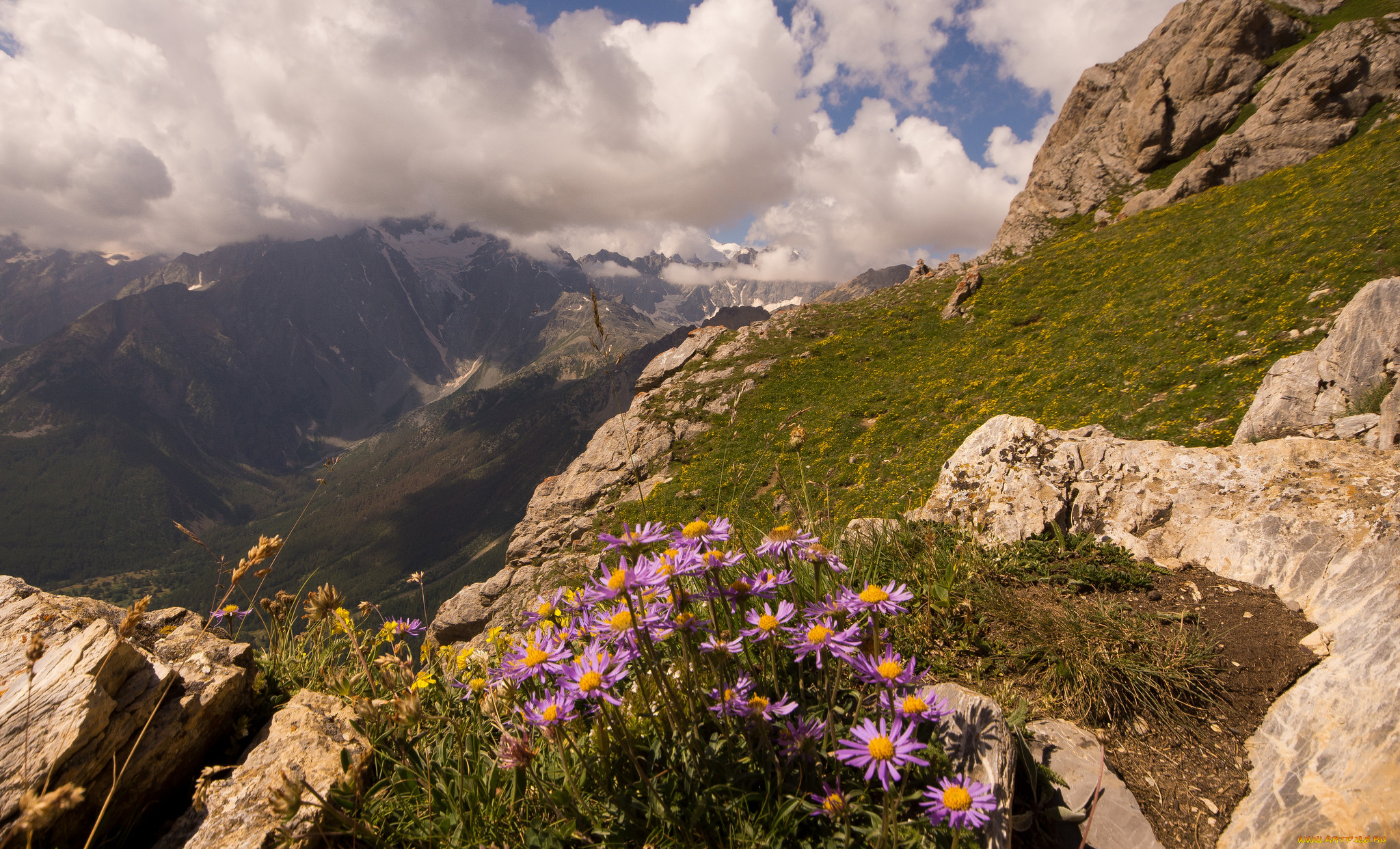 природа, горы, простор