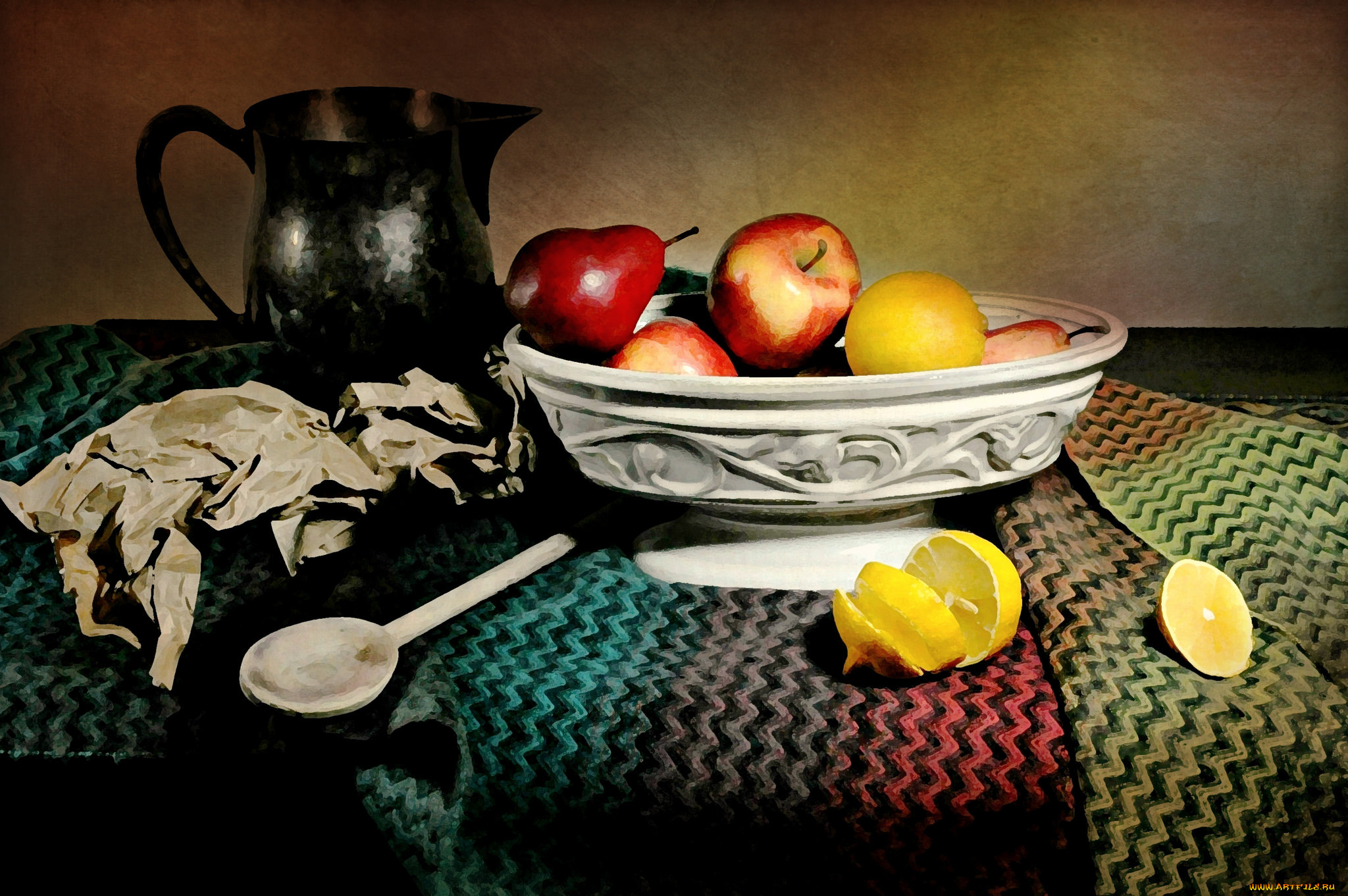 разное, компьютерный, дизайн, яблоки, натюрморт, дизайн