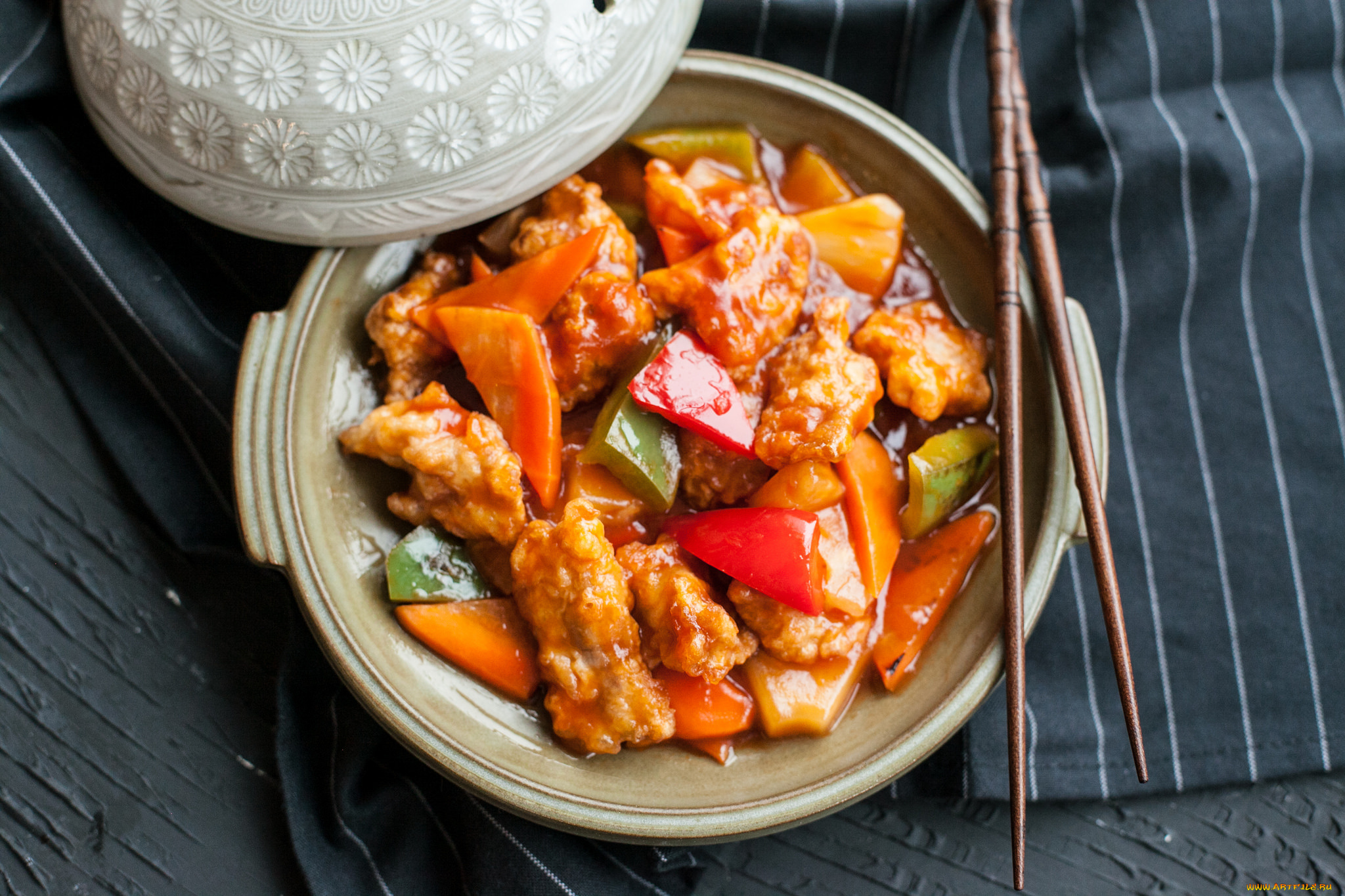 еда, вторые, блюда, овощи, соус, перец