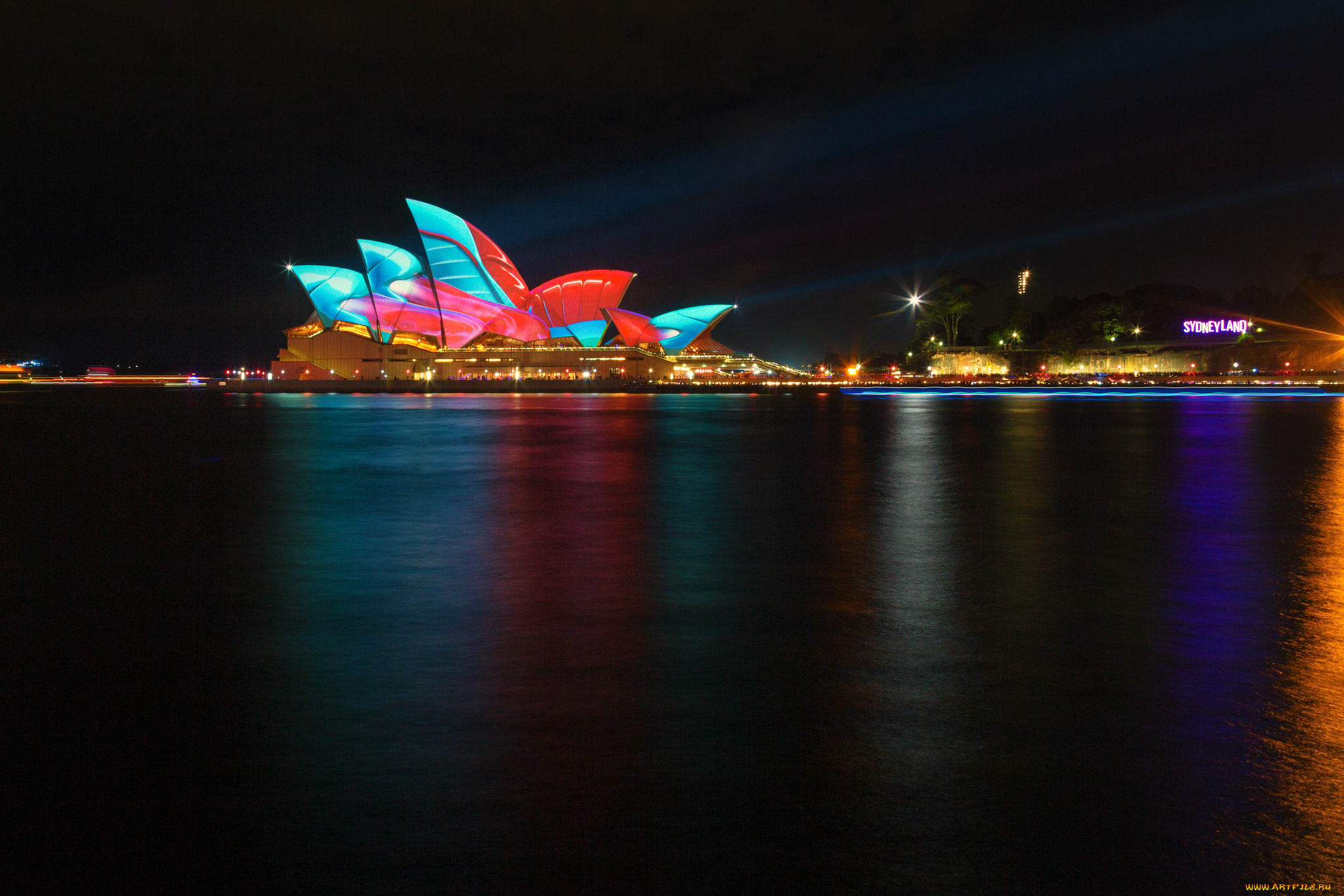 города, сидней, , австралия, сингапур, ночные, огни, singapore, night, lights