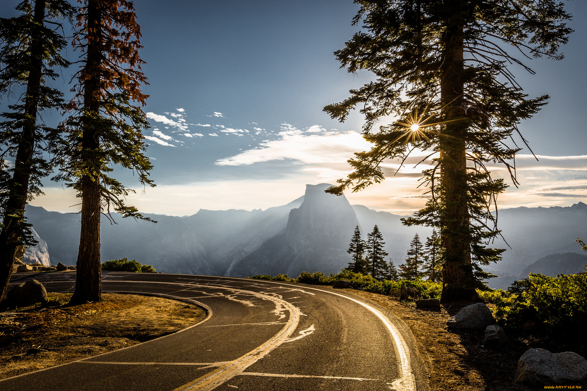 природа, дороги, простор