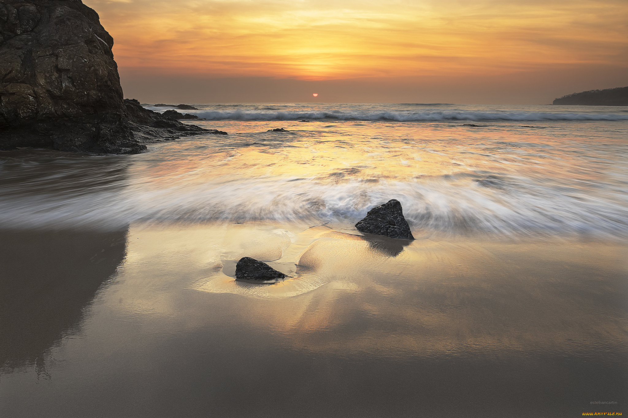 природа, побережье, простор