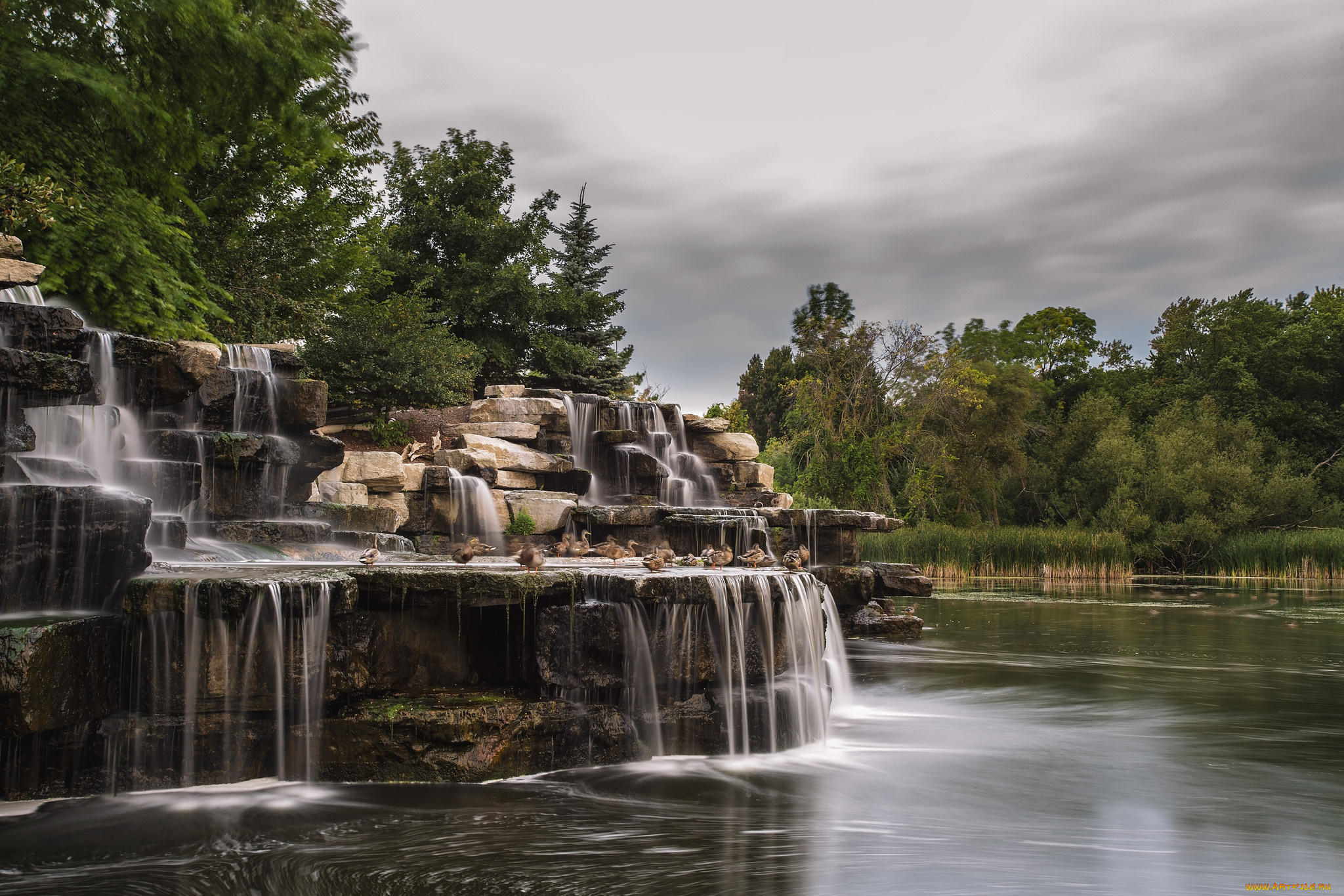 природа, водопады, простор