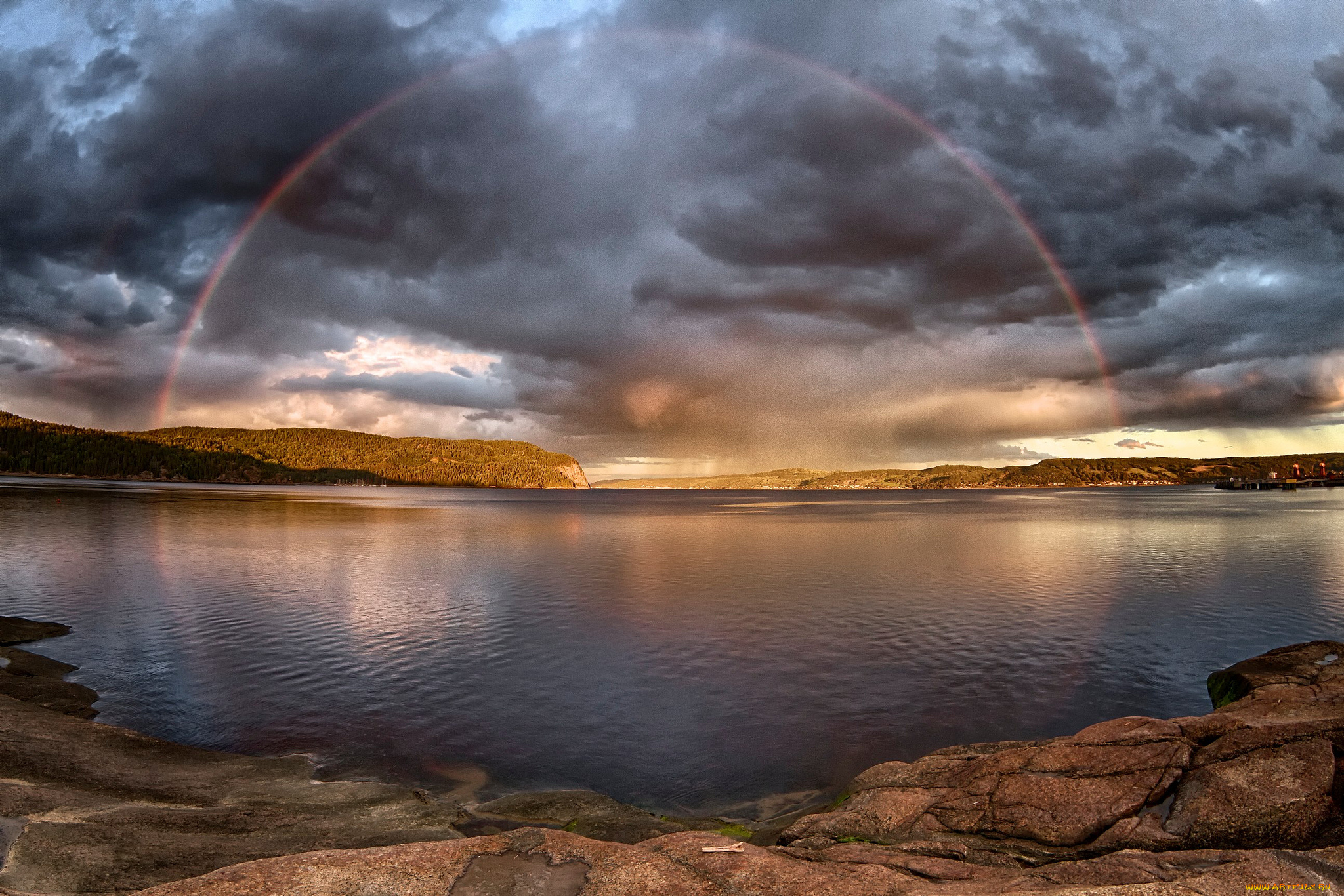 природа, радуга, простор