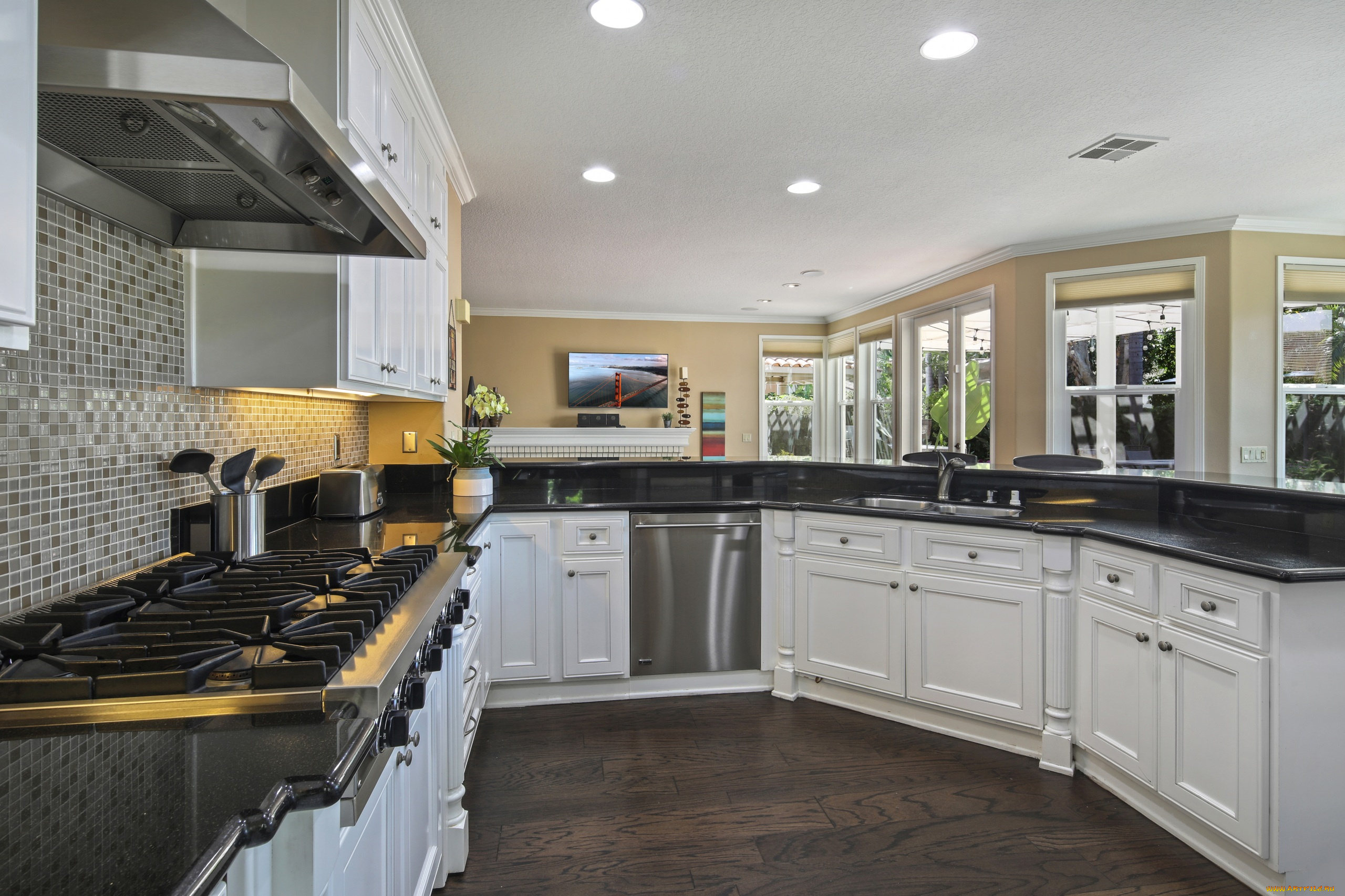 интерьер, кухня, светильники, стулья, мебель, fruit, lamps, chairs, furniture, kitchen, фрукты