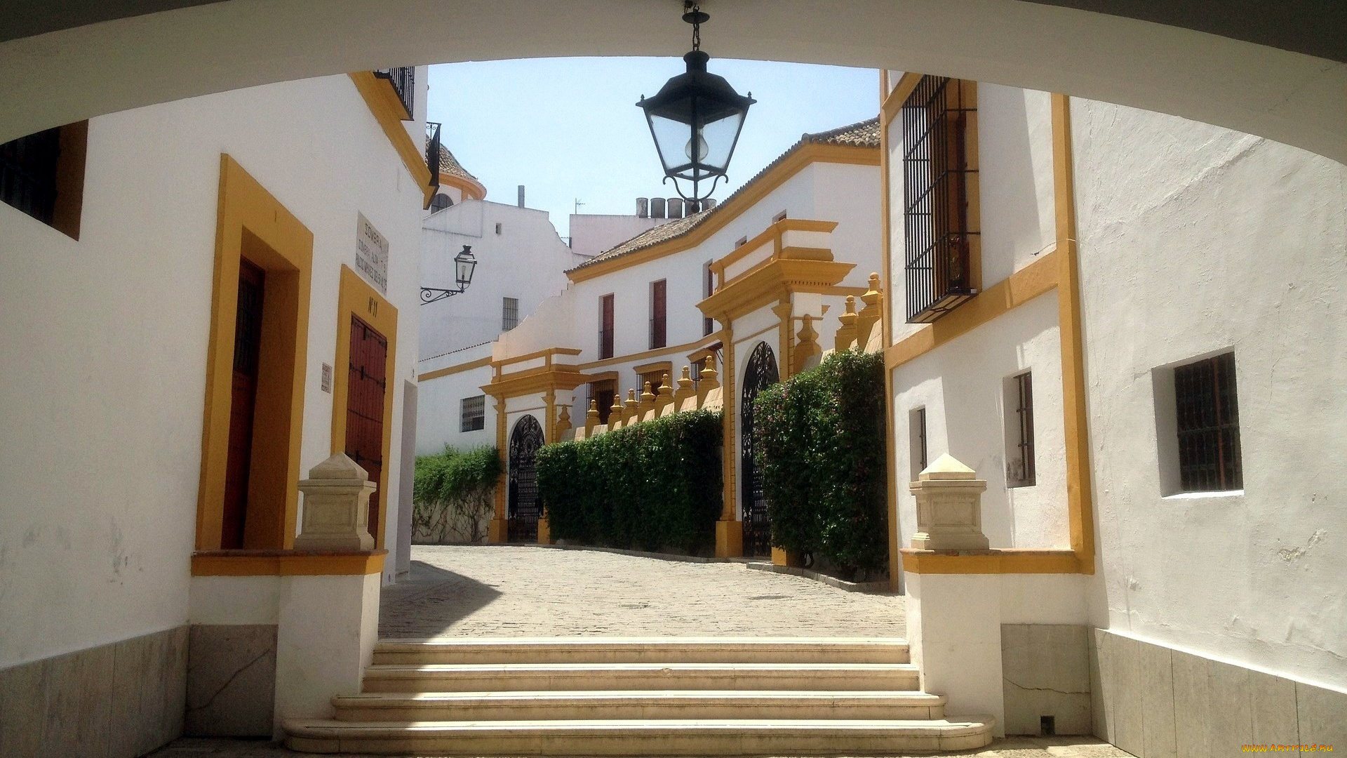 города, севилья, , испания, арка, улица