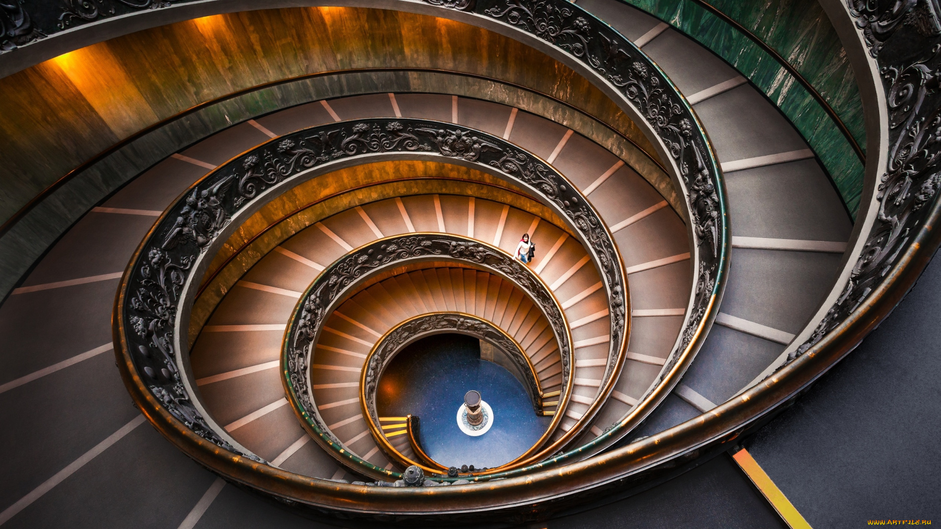 интерьер, холлы, , лестницы, , корридоры, архитектура, спираль, ватиканская, лестница, человек, рим, италия