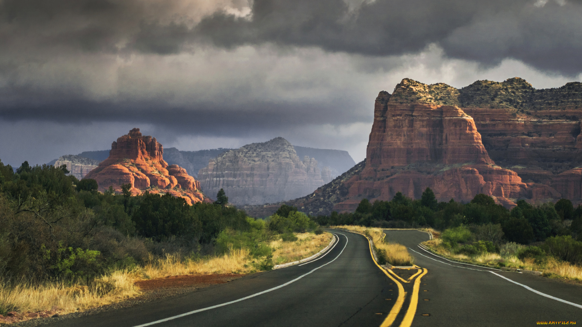 природа, дороги, простор