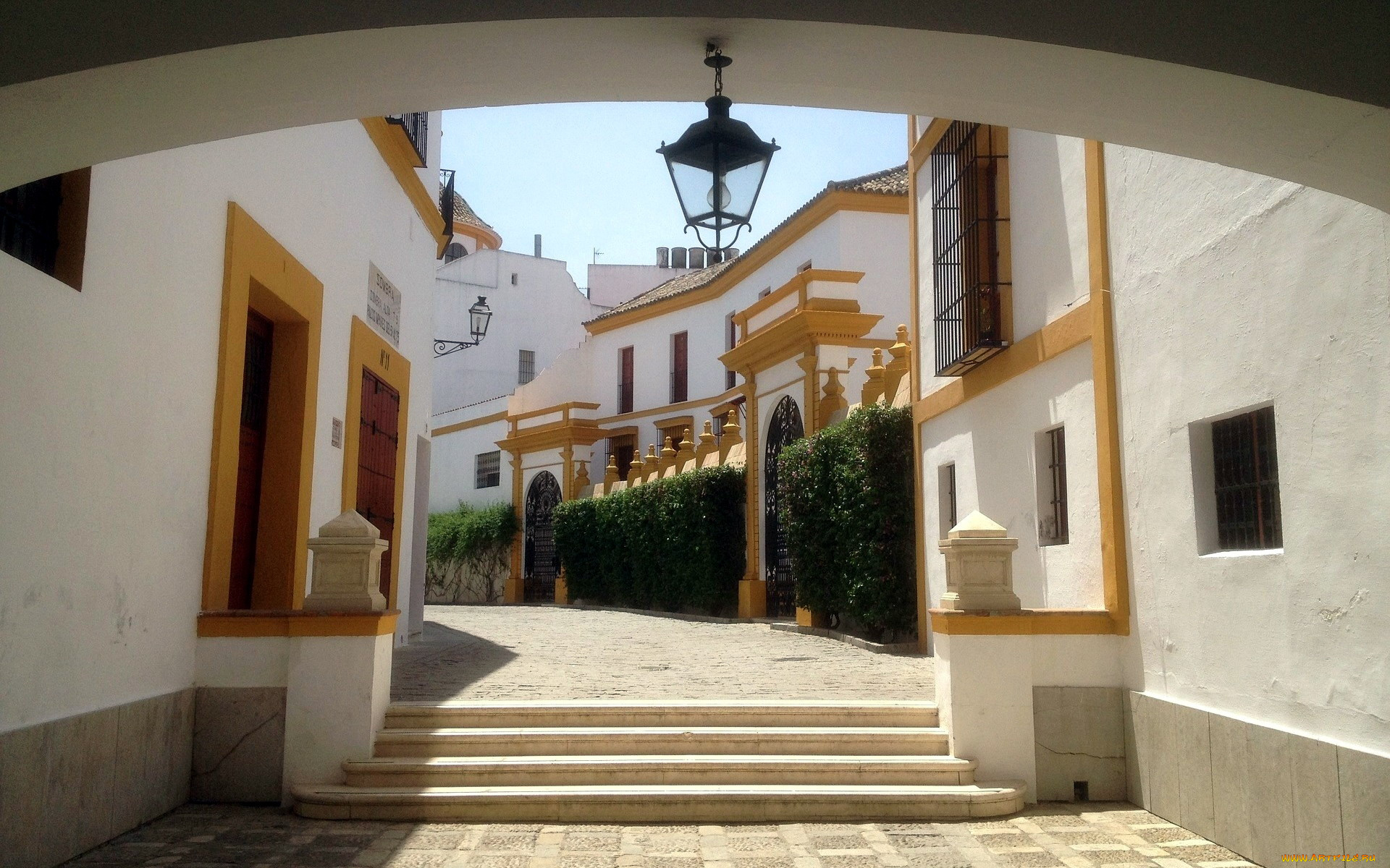 города, севилья, , испания, арка, улица