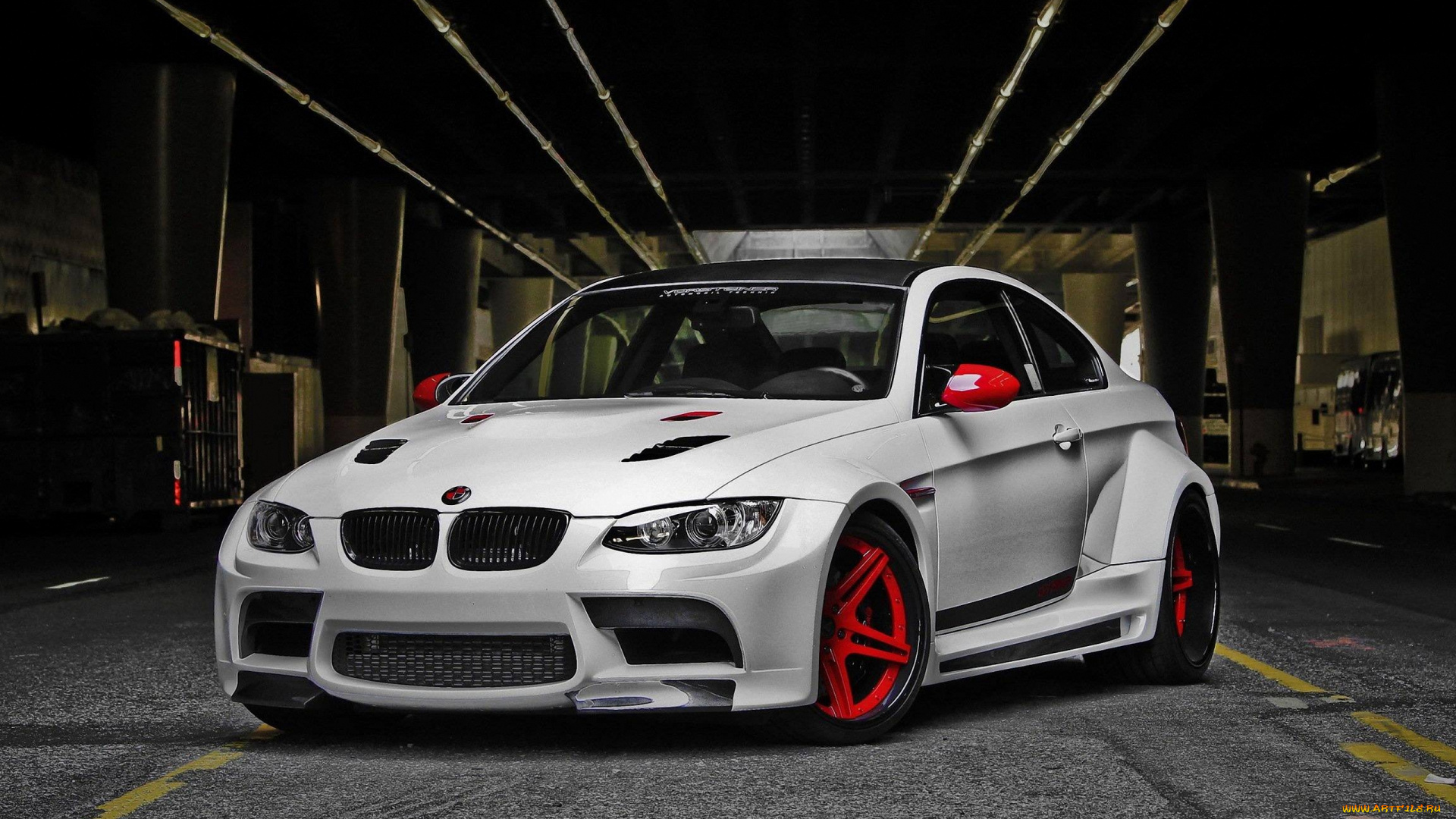 автомобили, bmw, белый, бмв, тоннель