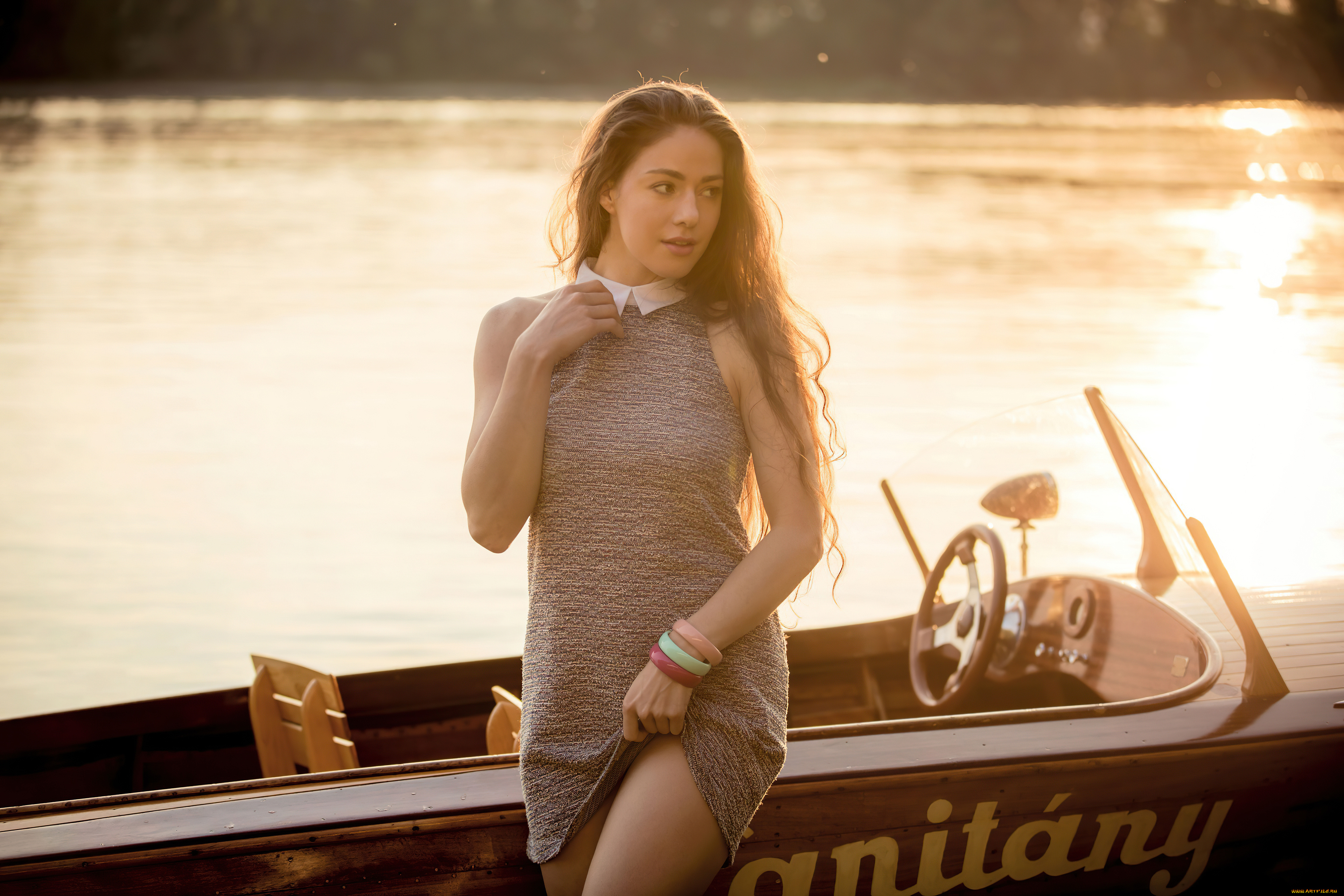 девушки, -, брюнетки, , шатенки, модель, joy, draiki, платье, катер