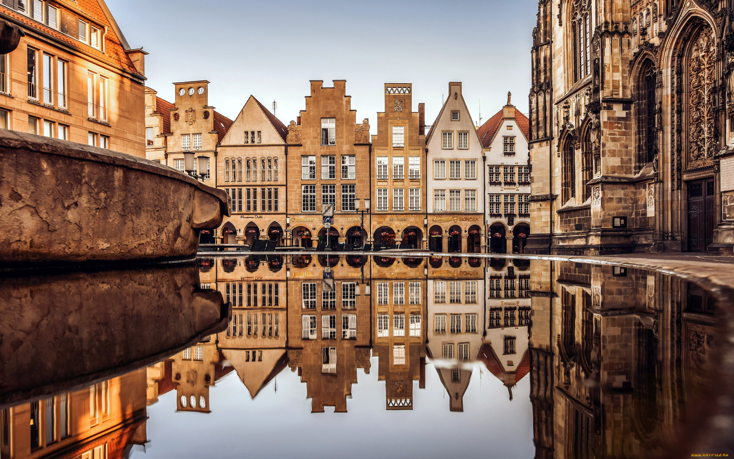 munster, germany, города, -, улицы, , площади, , набережные