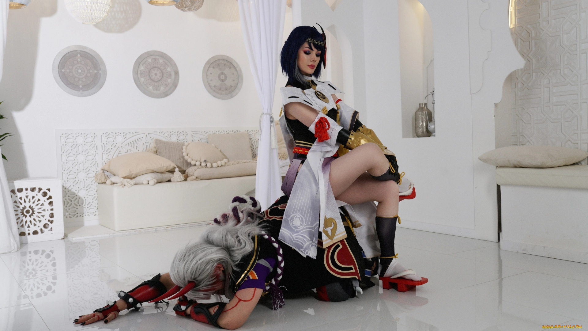 разное, мужчина, женщина, девушка, парень, косплей, итто, сара