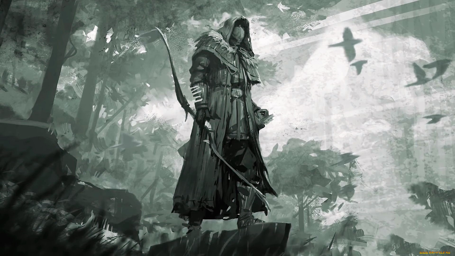 видео, игры, hood, , outlaws, &, legends, лучник, лес, птицы