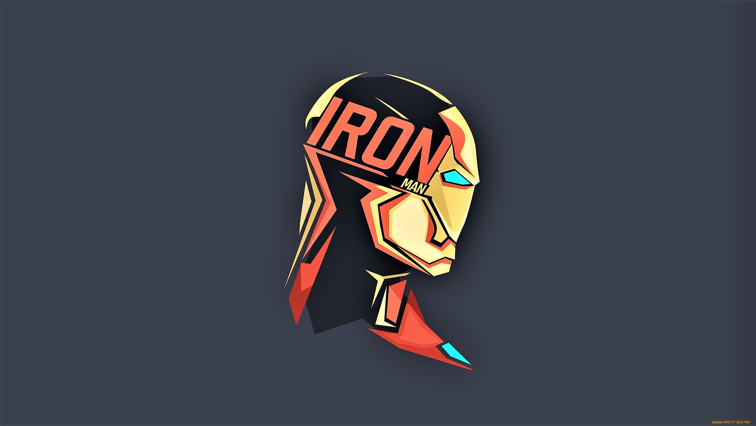 рисованное, комиксы, железный, человек, голова
