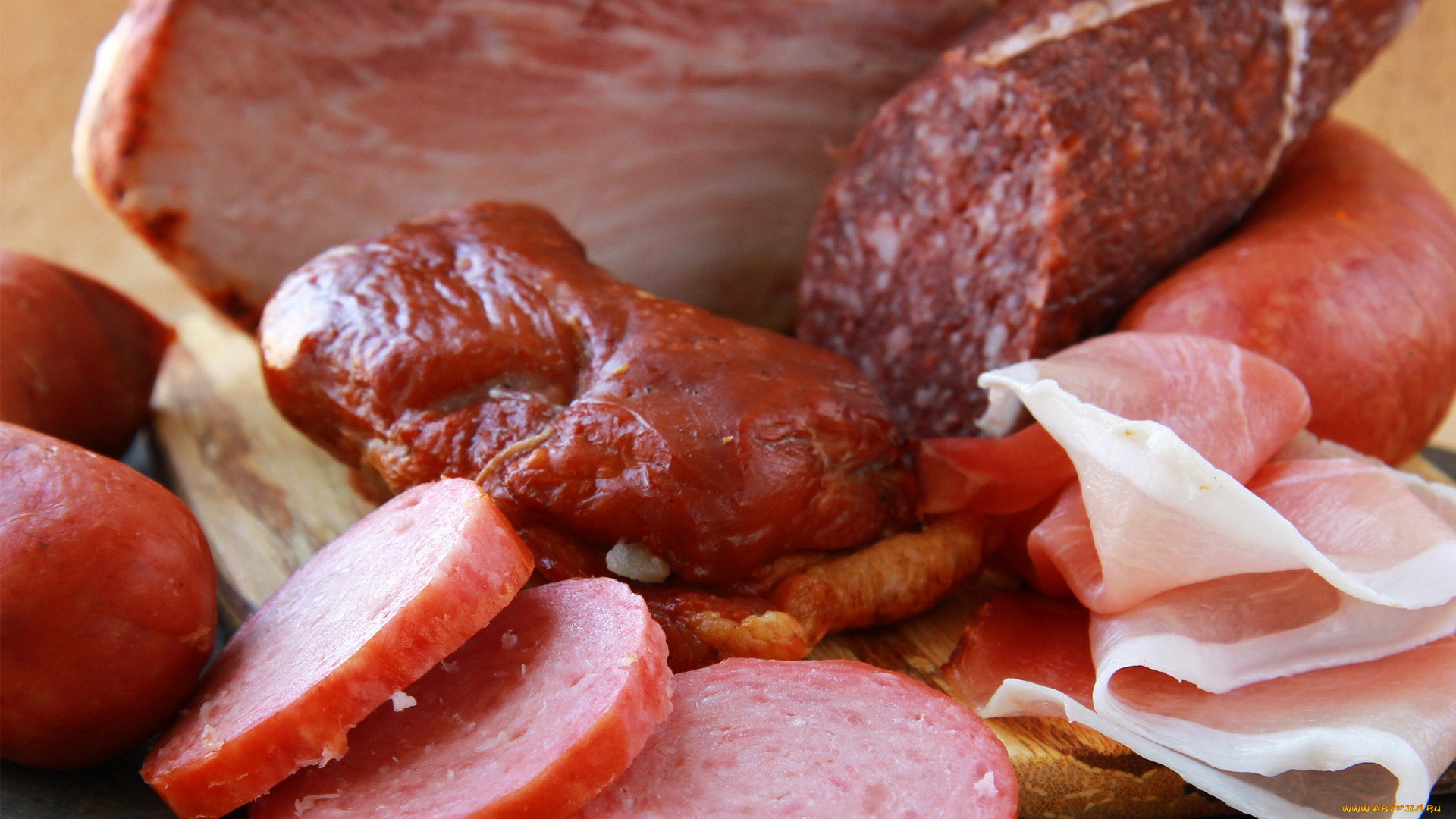 еда, колбасные, изделия, ветчина, колбаса, копченая