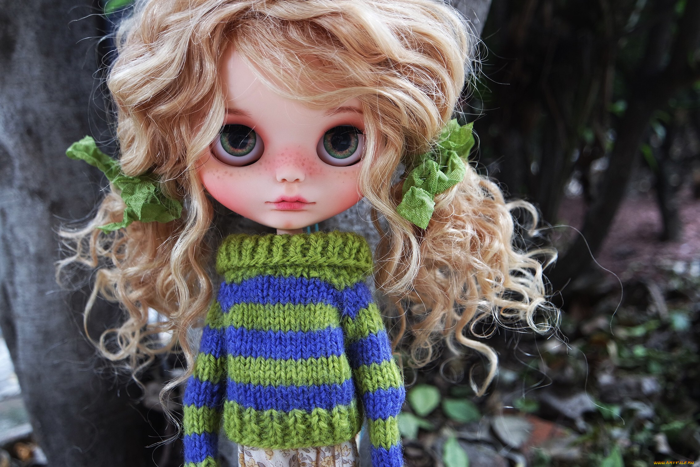 разное, куклы, локоны, кукла, вязаное, платье