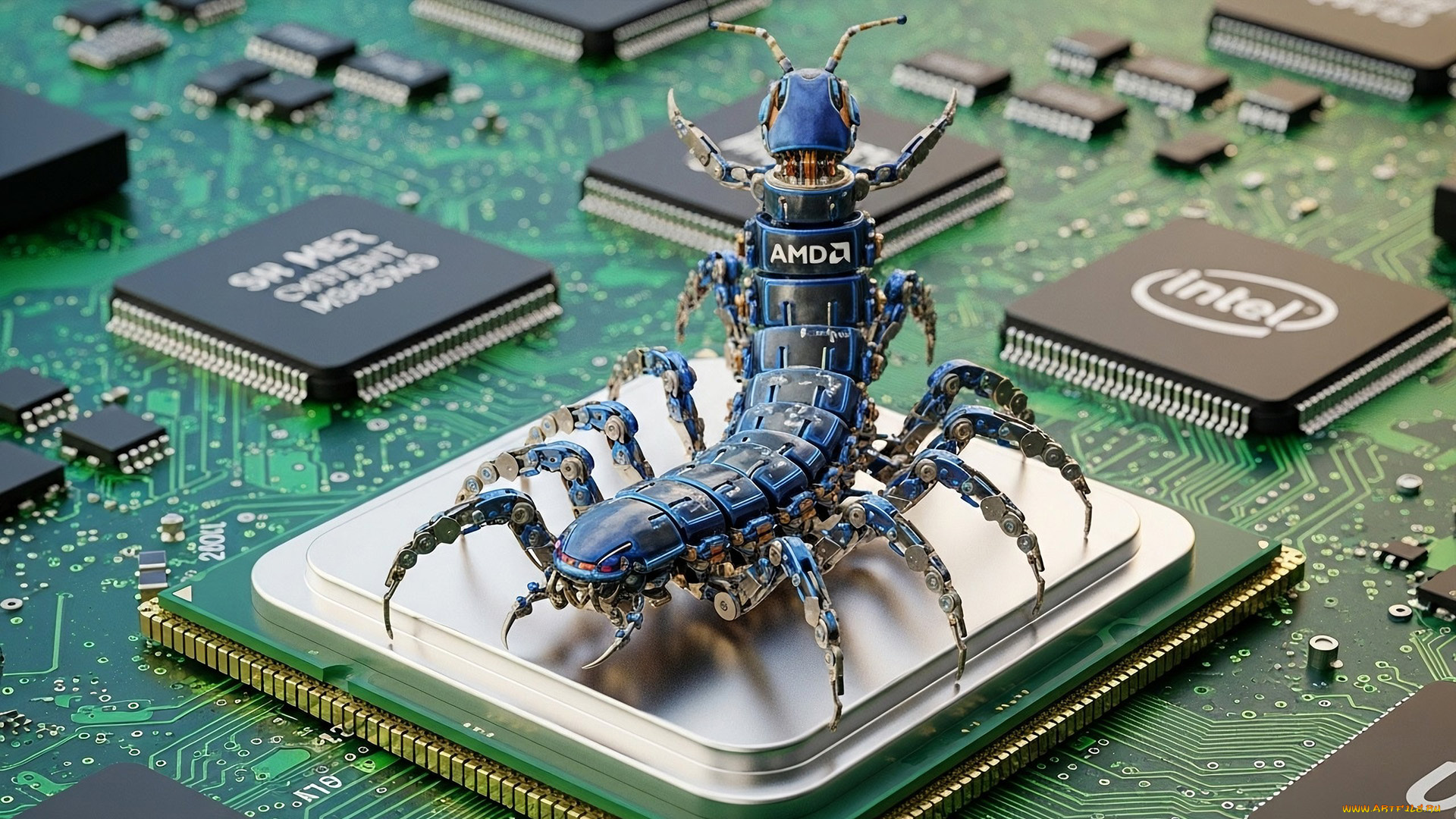 3д, графика, научная, фантастика, , science, fiction, нейросети, графика, нейроарт, ai, art, нейронные, сети, рисунки, нейро, искусство, нейрографика, graphics, neuroart, neural, networks, drawings, neuro, neurography, технологии, процессор, многоножка, плата, электроника