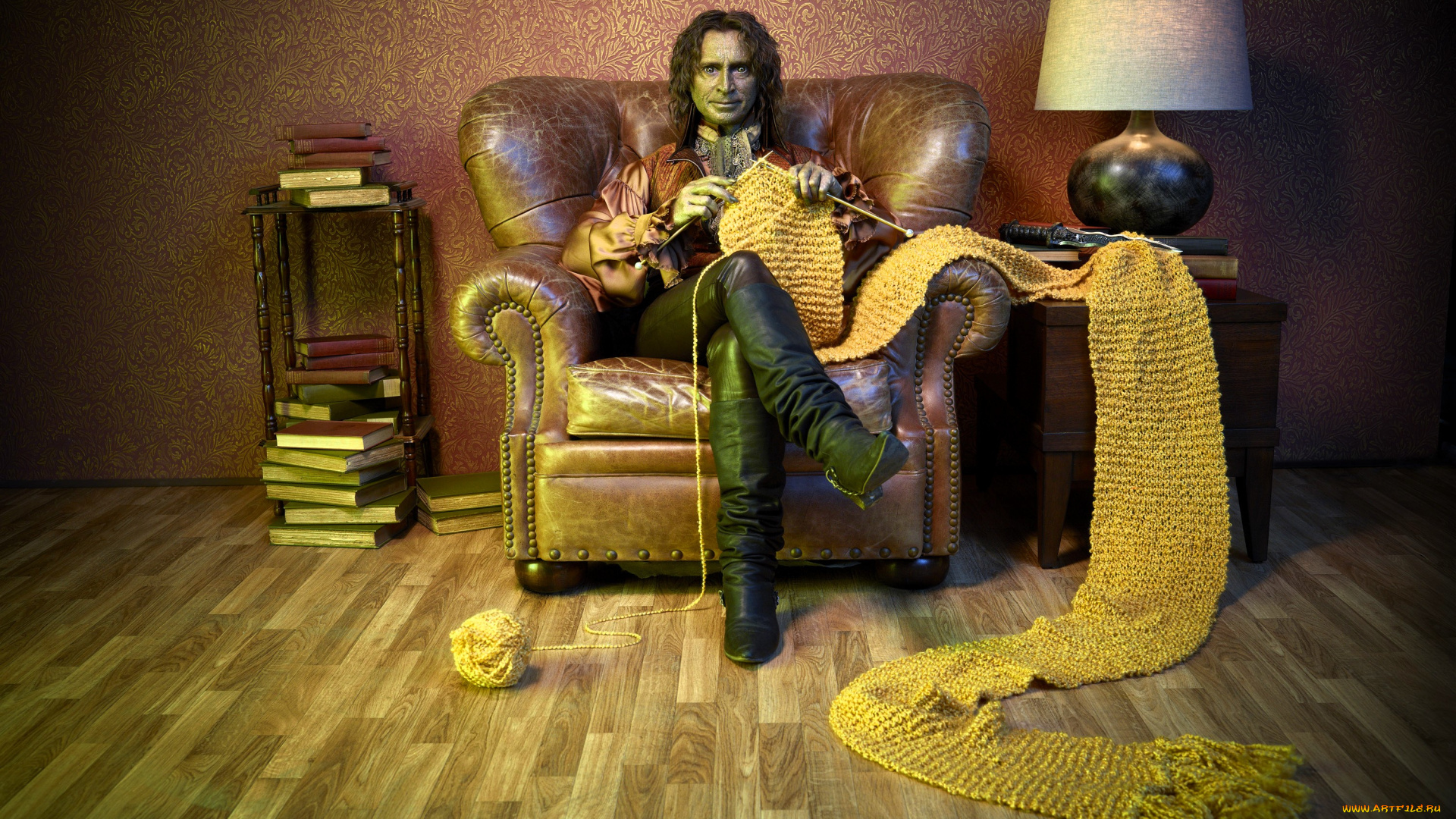 кино, фильмы, once, upon, a, time, , сериал, мужчина, сапоги, кресло, вязание, книги, торшер