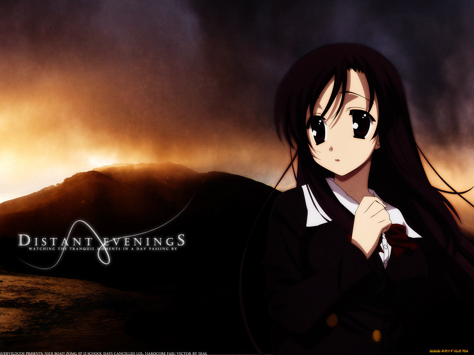 аниме, school, days