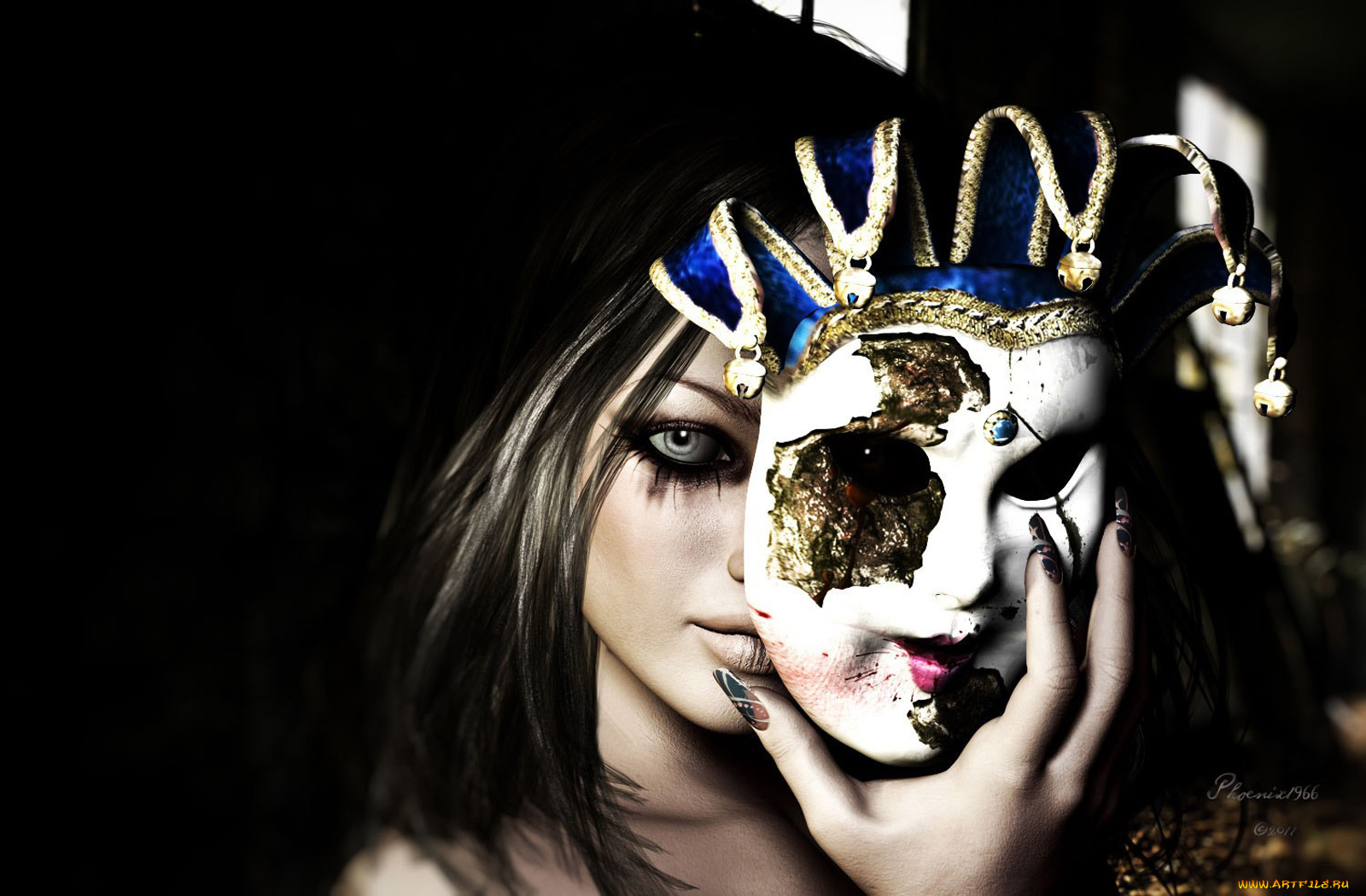 3д, графика, portraits, портрет, лицо, маска
