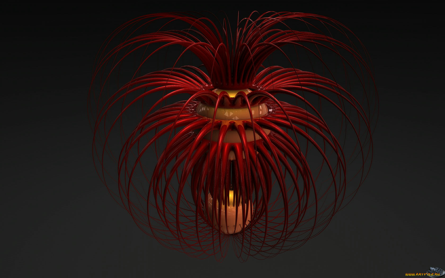 3д, графика, другое, стебли, шары