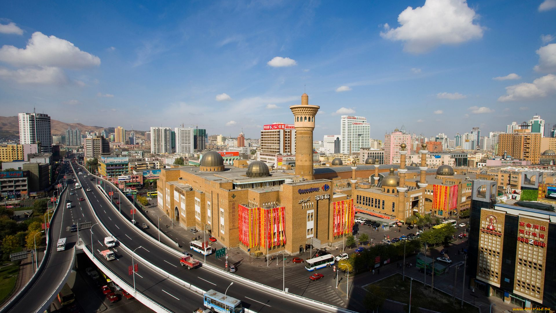 города, улицы, площади, набережные, синьцзян, китай