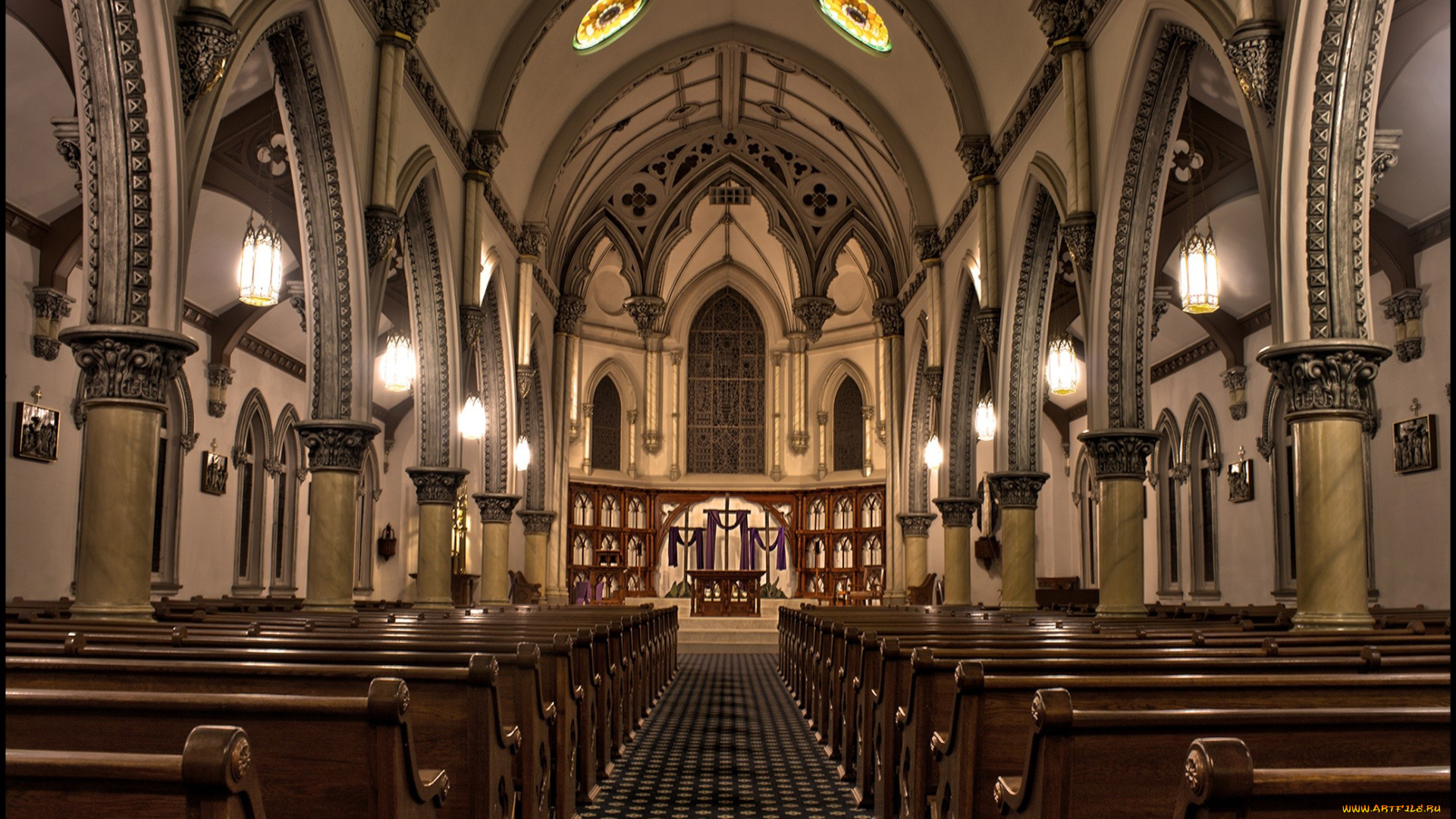 интерьер, убранство, роспись, храма, алтарь, костел